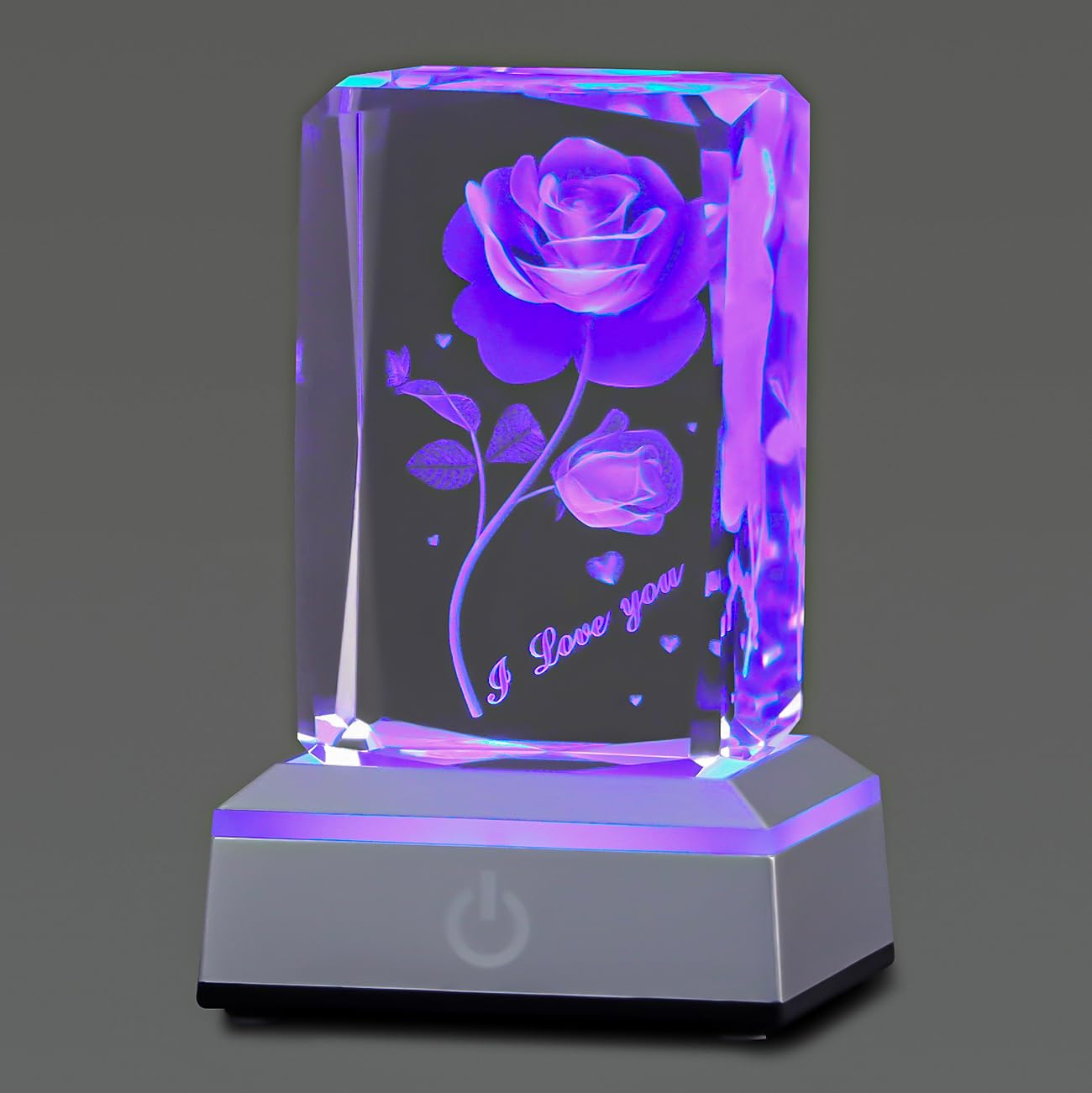 Hochance 3D Butterfly Rose Crystal Night Light - Color Changing LED Lamp with Remote, Romantic Valentine's Day Gift for Her, Wife, Girlfriend, Mom - Perfect Anniversary & Birthday Present for Bedroom, Nursery, Living Room Decor