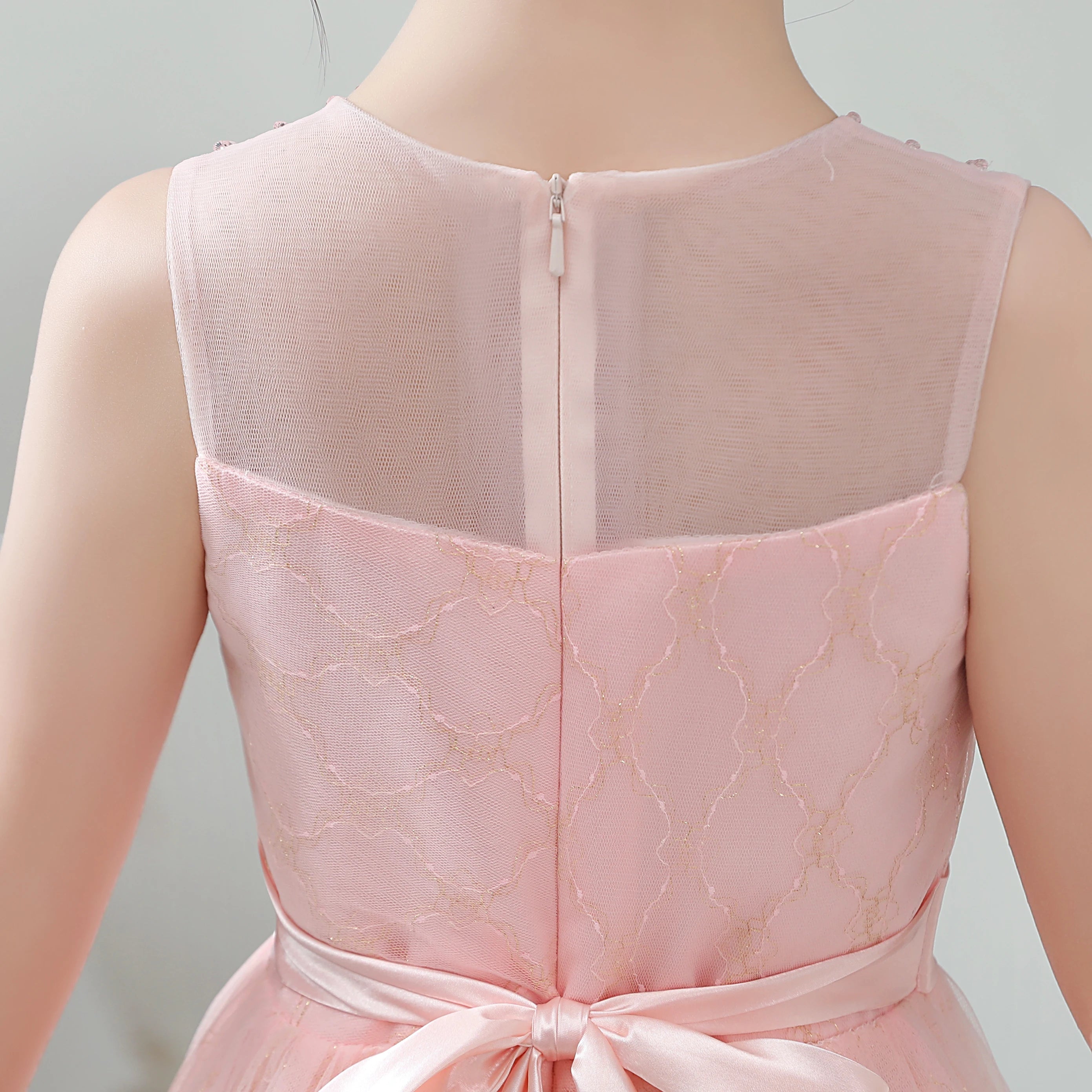 Sparkly Pink Tulle Flower Girl Dress for Wedding Party - Elegant Bridesmaid Gown for Special Occasions, Birthday & Pageant Events