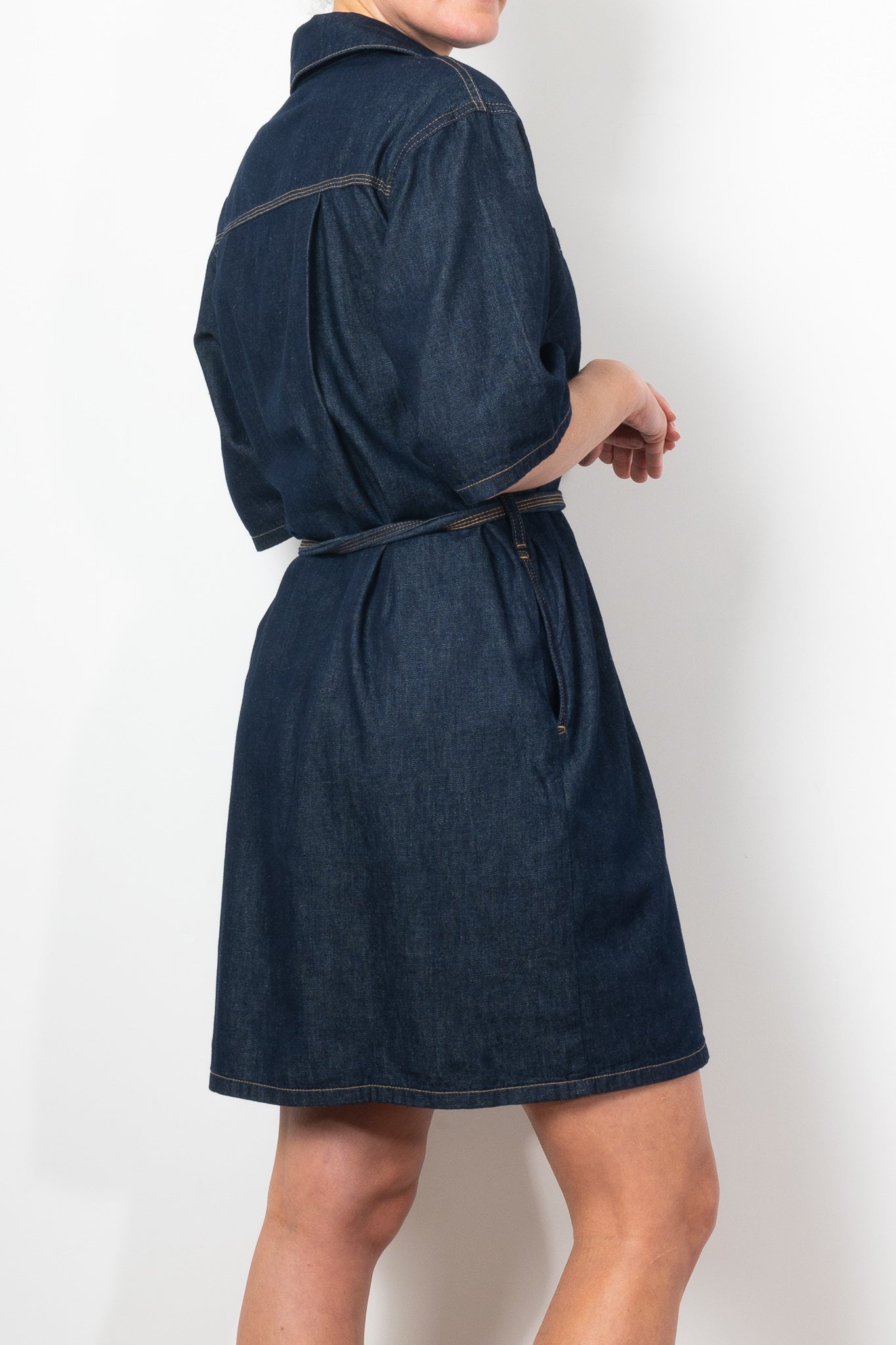 ELK Denim Pocket Dress for Women - Stylish Casual & Workwear - Perfect for Office, Date Night & Everyday Outfits