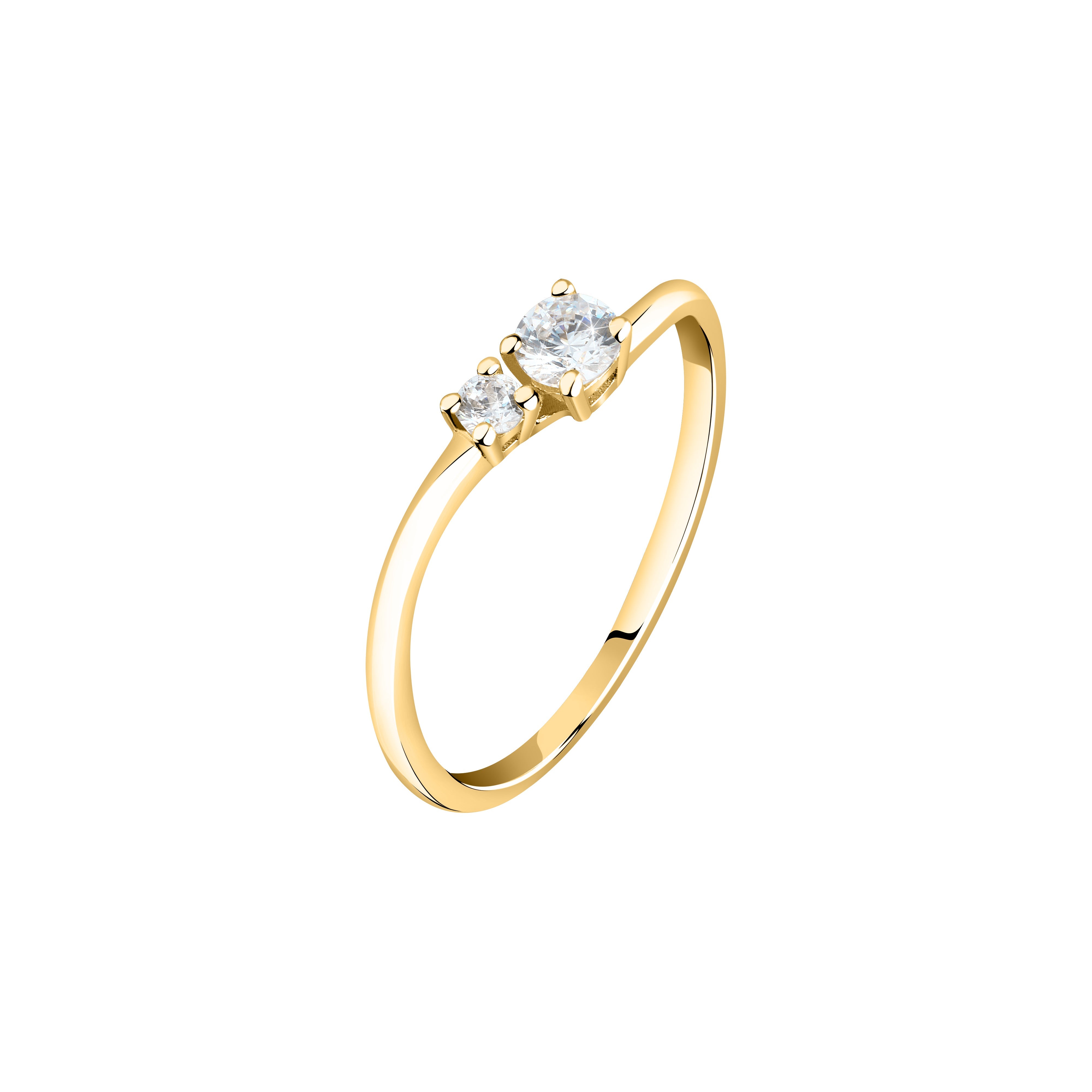 ANELLO Diamond Ring for Women - Contemporary Elegant 14K Gold Plated Fashion Jewelry Gift for Her | Perfect for Weddings, Anniversaries & Special Occasions