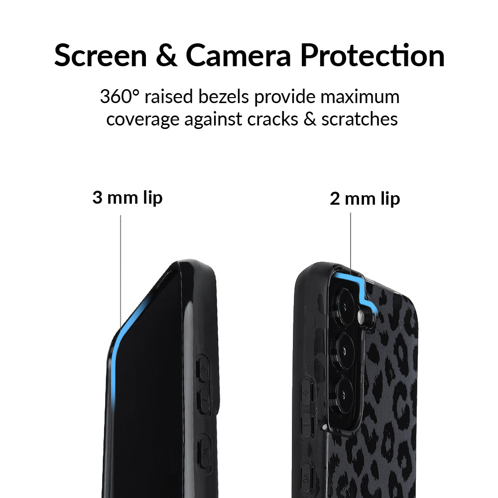 Samsung Galaxy Phone Case with Black Leopard Design - Stylish & Protective Cover for Everyday Use and Outdoor Adventures