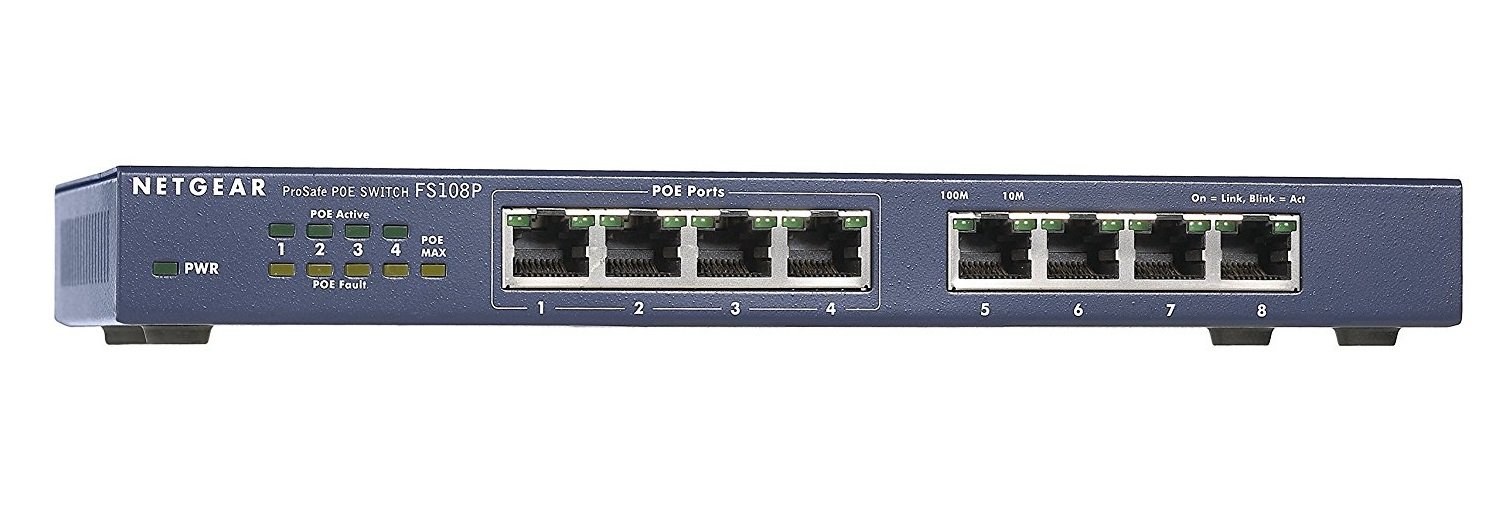 NETGEAR ProSafe FS108 8-Port Fast Ethernet Switch | Gigabit Network Hub for Home & Office | Reliable Wired Internet Connection for Gaming, Streaming & Work