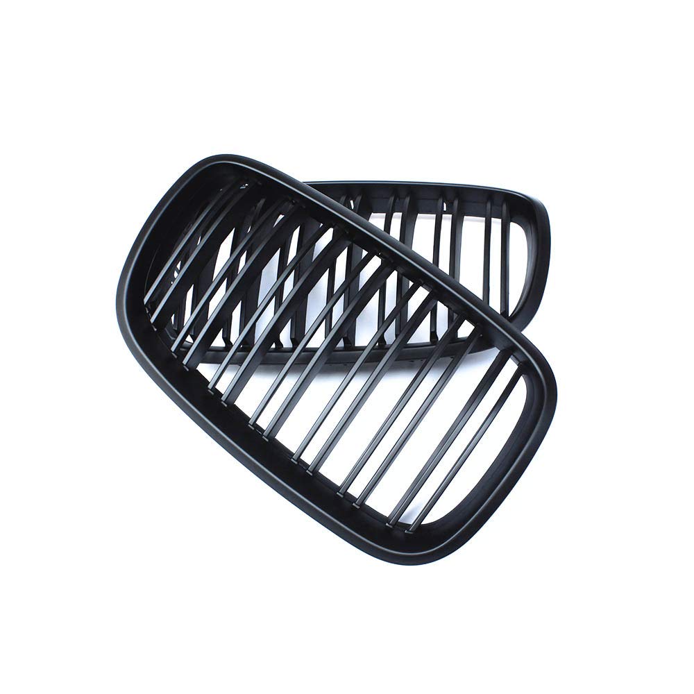 2007-2013 BMW X5 X6 E70 E71 Gloss Black Front Kidney Grille Replacement - Upgrade Your SUV's Style for Daily Driving & Car Shows