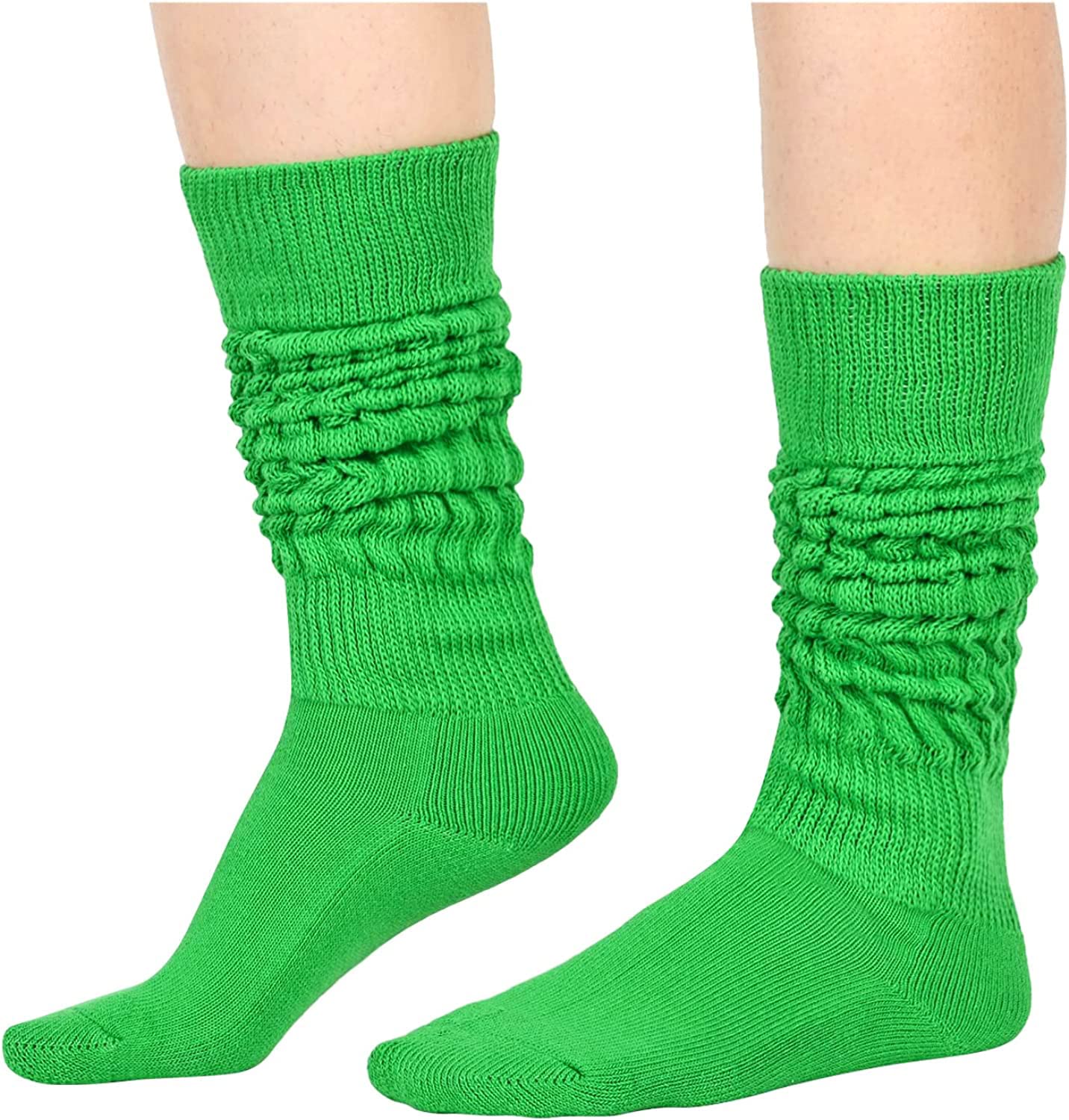 Zmart Women's Slouch Socks - 80s Style Cozy Scrunch Socks for Women, Soft & Comfortable, in White, Black, Orange & Cream - Perfect for Casual Wear, Lounge, and Retro Fashion Outfits