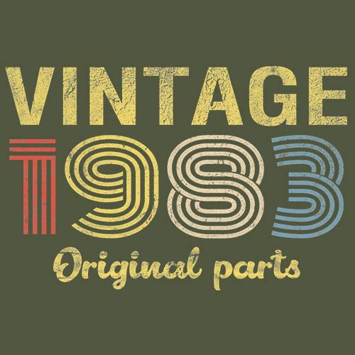 Vintage 1983 Retro 42nd Birthday Gift for Men - Original Parts Themed T-Shirt - Perfect for 42nd Birthday Parties & Milestone Celebrations