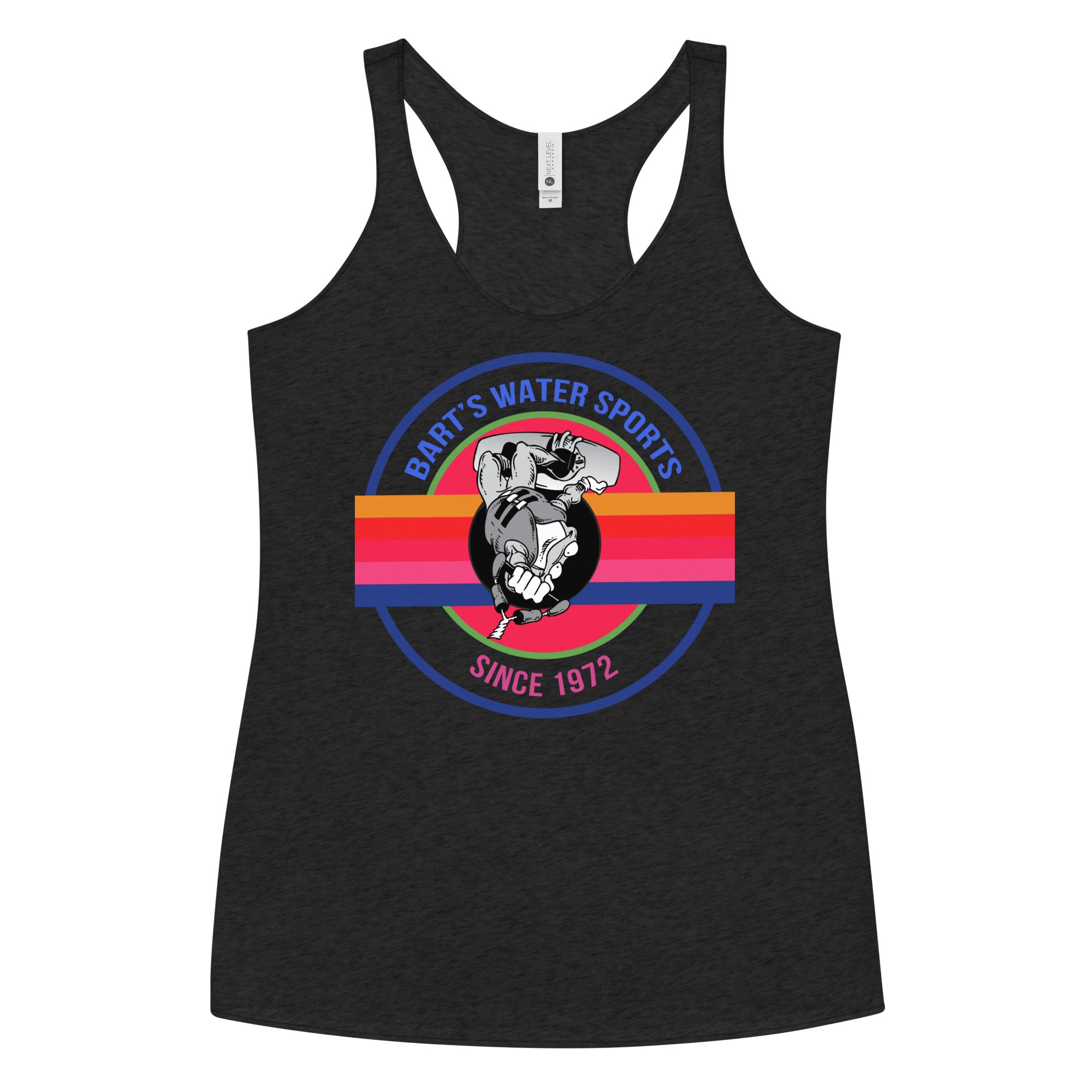 Upside Down Frog Wakeboard Women's Racerback Tank Top - Bart's Water Sports - Perfect for Wakeboarding, Beach & Summer Water Sports