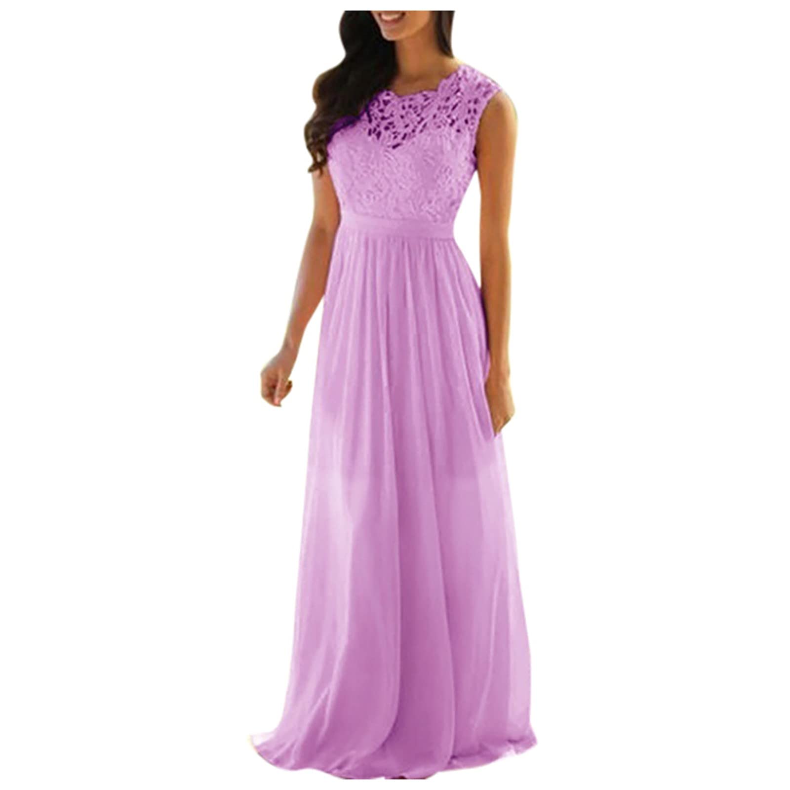 Elegant Applique Lace Bridesmaid Dress for Women - Coral Wedding Guest Dress with Sleeves | Perfect for Summer Weddings, Formal Events & Special Occasions