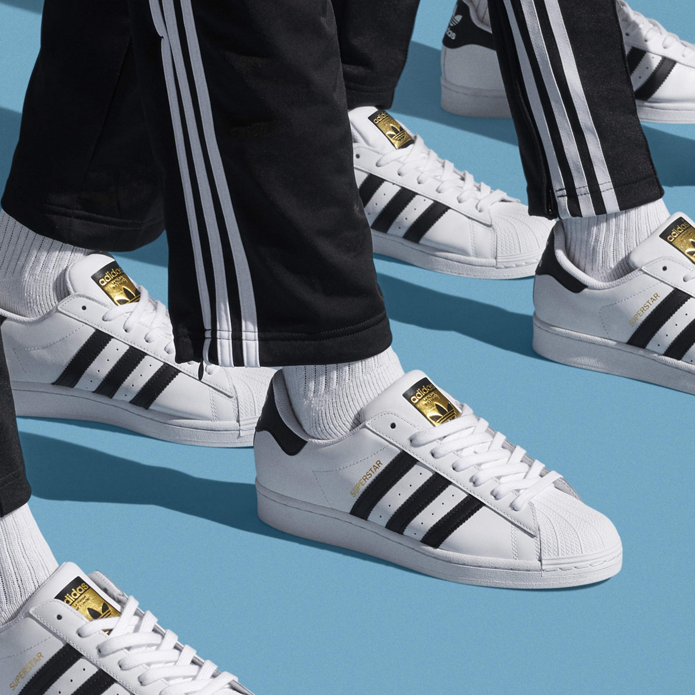adidas Superstar Men's Sneakers - Classic White Leather Low Top Shoes for Casual Wear, Street Style & Everyday Comfort