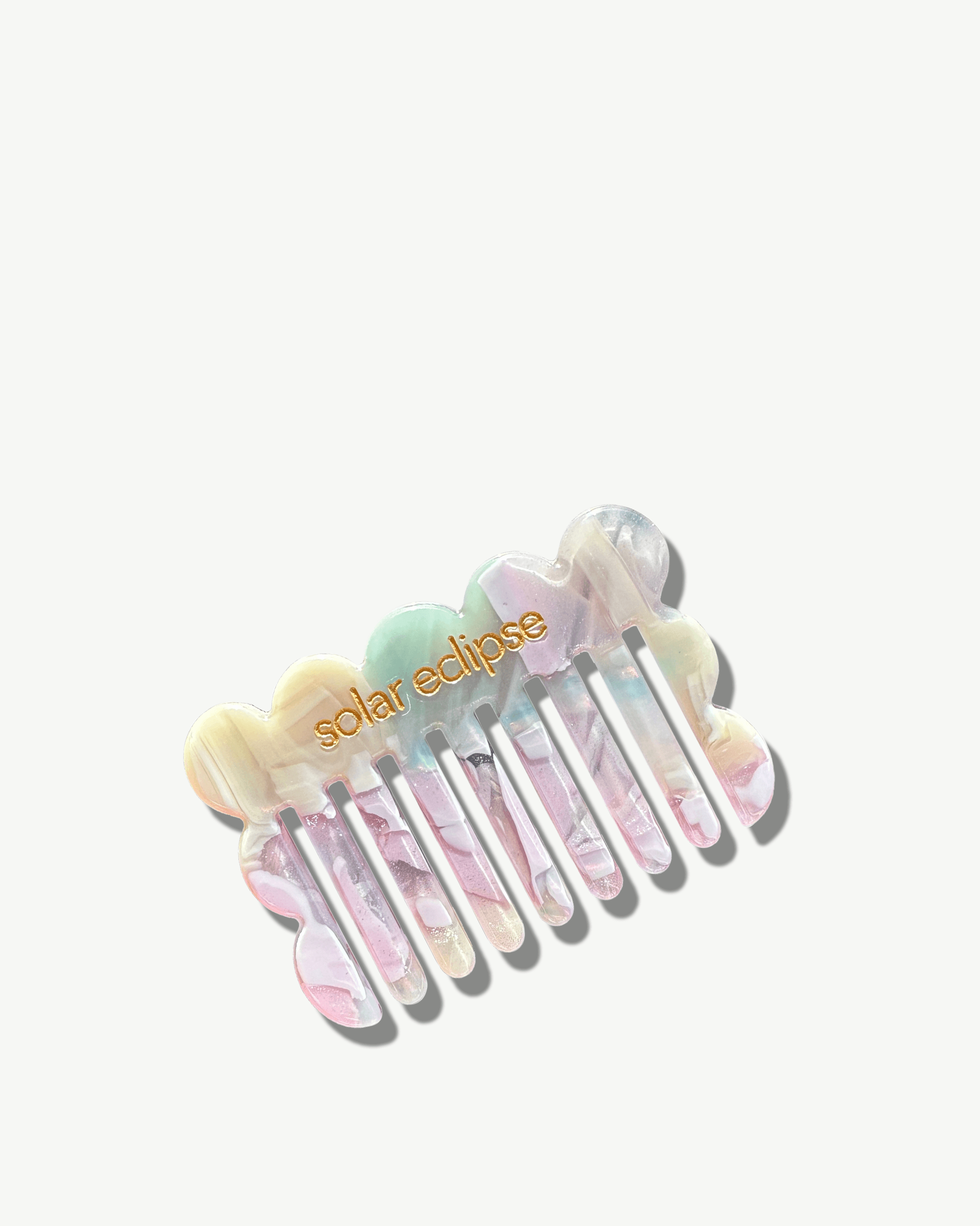 Elegant Scalloped Small Hair Comb for Women - Vintage Style Hair Accessory for Weddings, Parties & Everyday Use