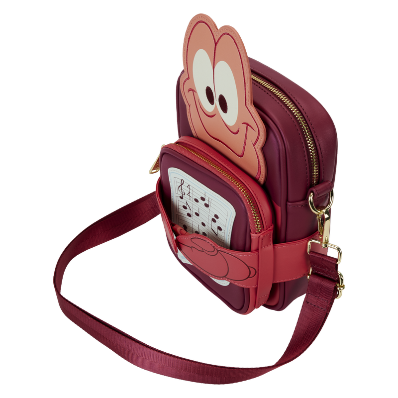 Loungefly The Little Mermaid 35th Anniversary Sebastian Crossbody Bag - Disney Cosplay Purse with Detachable Coin Pouch | Perfect for Disney Fans, Collectors, and Theme Park Outfits