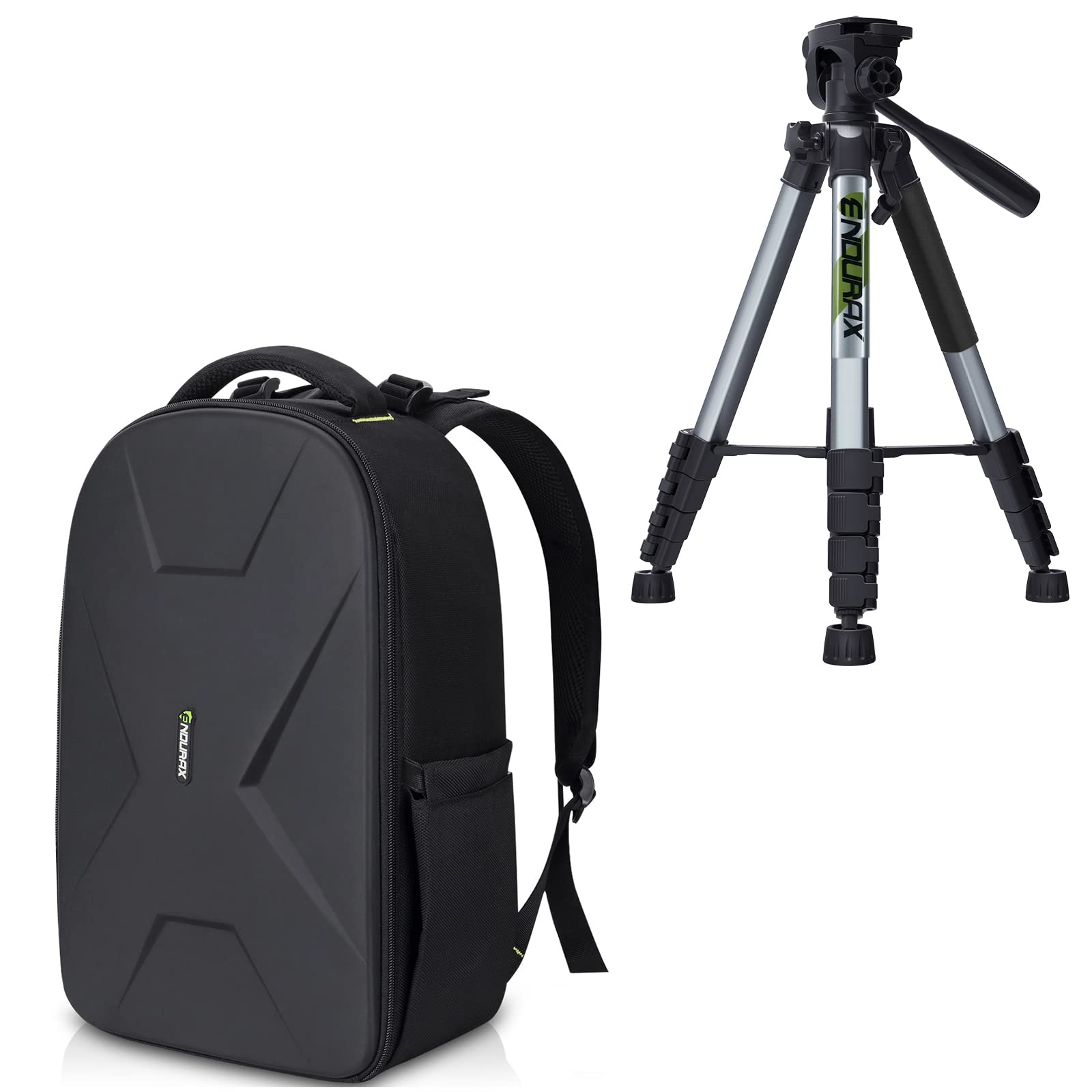 Endurax Harashell Waterproof Camera Backpack & Compact Lightweight Tripod for DSLR Cameras – Perfect for Travel, Hiking, and Outdoor Photography