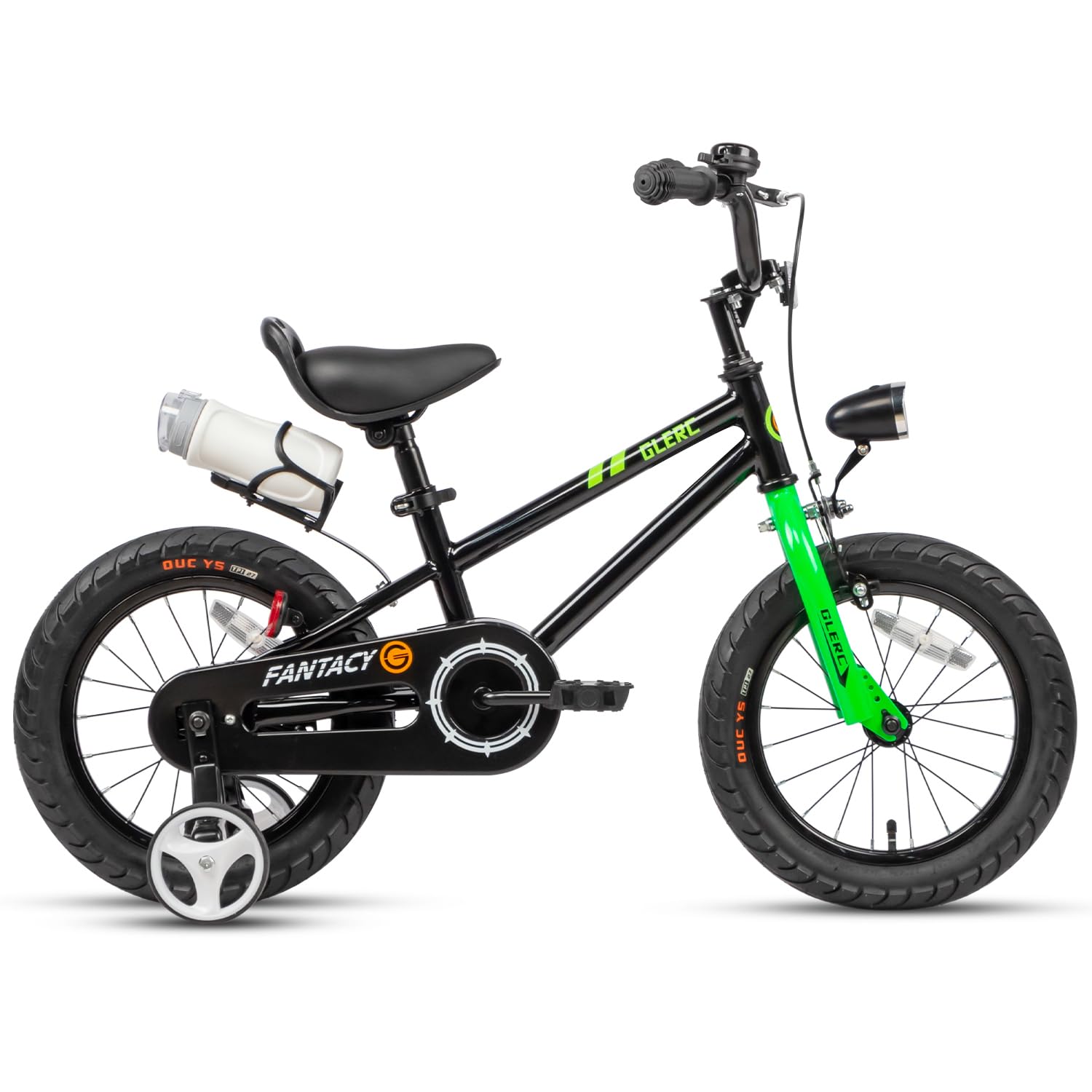 Fantasy 12 14 16 18 20 Inch Kids Bicycle for Boys & Girls Ages 2-14 Years - Adjustable Training Wheels, Water Bottle Holder & LED Headlight - Multiple Color Options - Perfect for Neighborhood Rides, Park Adventures & Learning to Bike