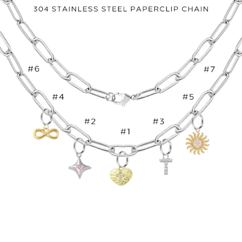 Charm Necklace with Assorted Charms - Elegant Layering Jewelry for Women | Perfect for Everyday Wear, Gifts & Special Occasions