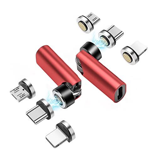 magnetic usb c adapter 2pack-red