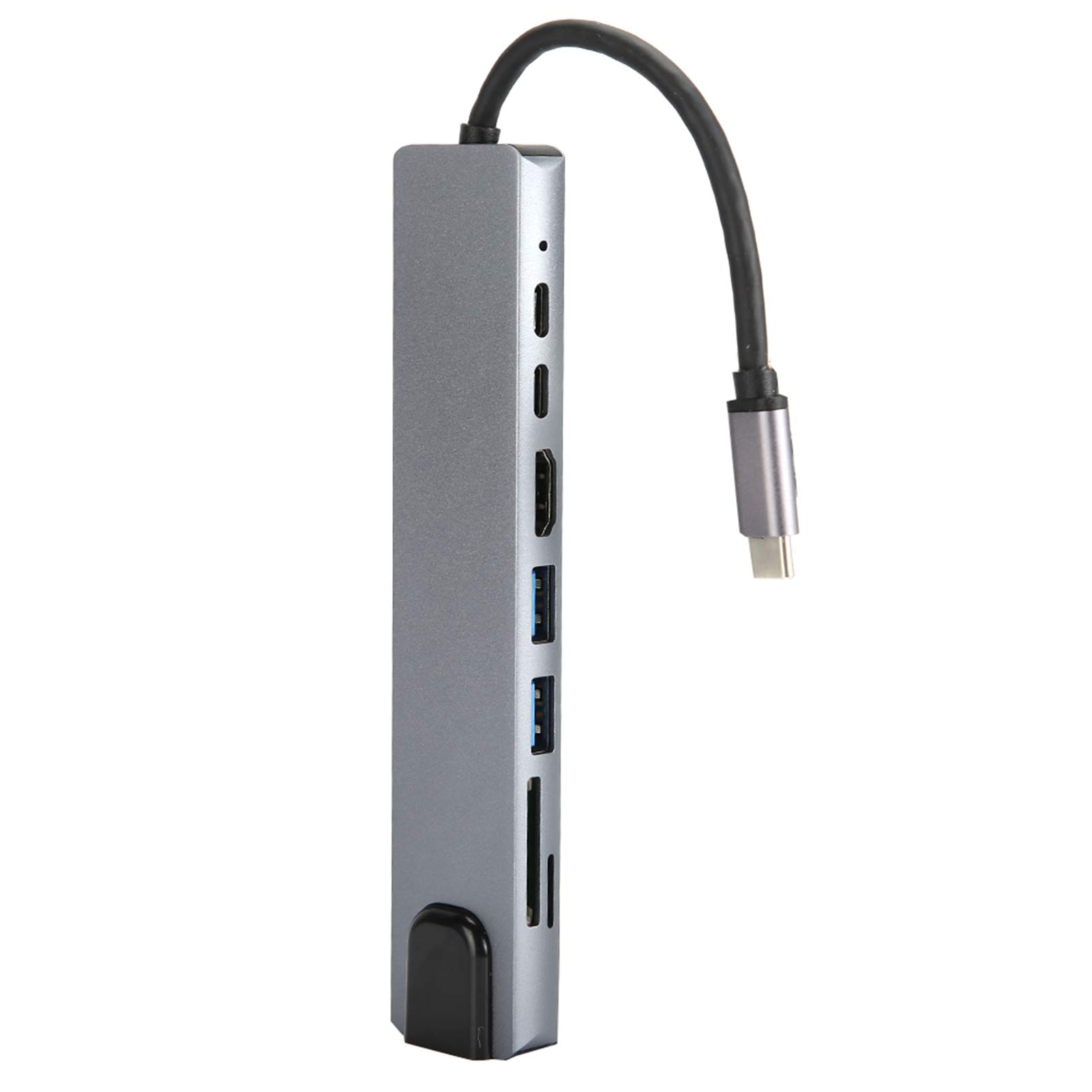 Bediffer USB C to Ethernet Adapter with USB 3.0 Hub - Grey - Compatible with MacBook Pro & Laptops - Perfect for Office Work, Gaming & Online Meetings