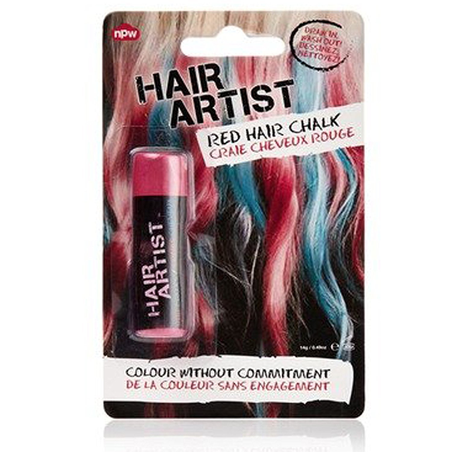 Vibrant Red Temporary Hair Chalk - Non-Toxic & Washable Hair Color for Kids & Adults - Perfect for Parties, Halloween & Costume Events