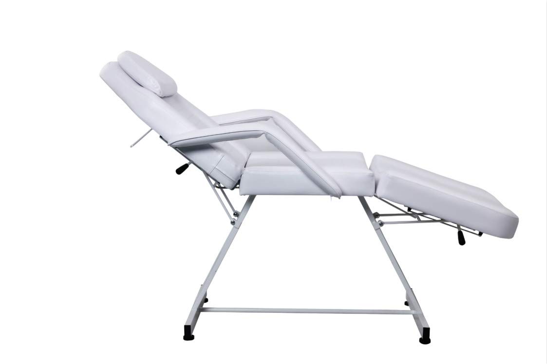 Premium White Spa Facial Massage Bed - Salon Style Multi-Function Table for Tattoo, Acupuncture & Beauty Treatments | Perfect for Professional Spas, Home Salons & Wellness Centers