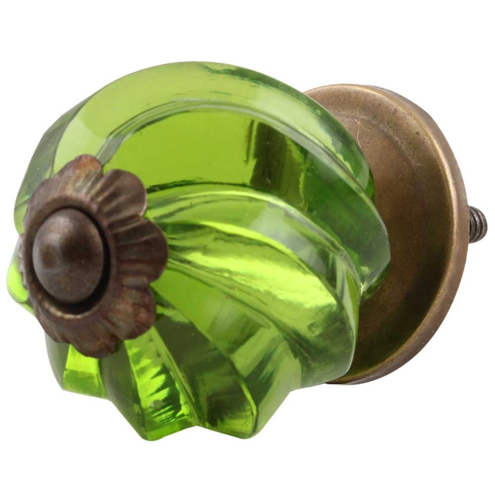 Premium 16-Piece Glass Crystal Green Drawer Knobs - Elegant Kitchen Cabinet Hardware & Decorative Door Pulls for Dressers, Wardrobes & Furniture - Perfect for Home Renovation & DIY Projects