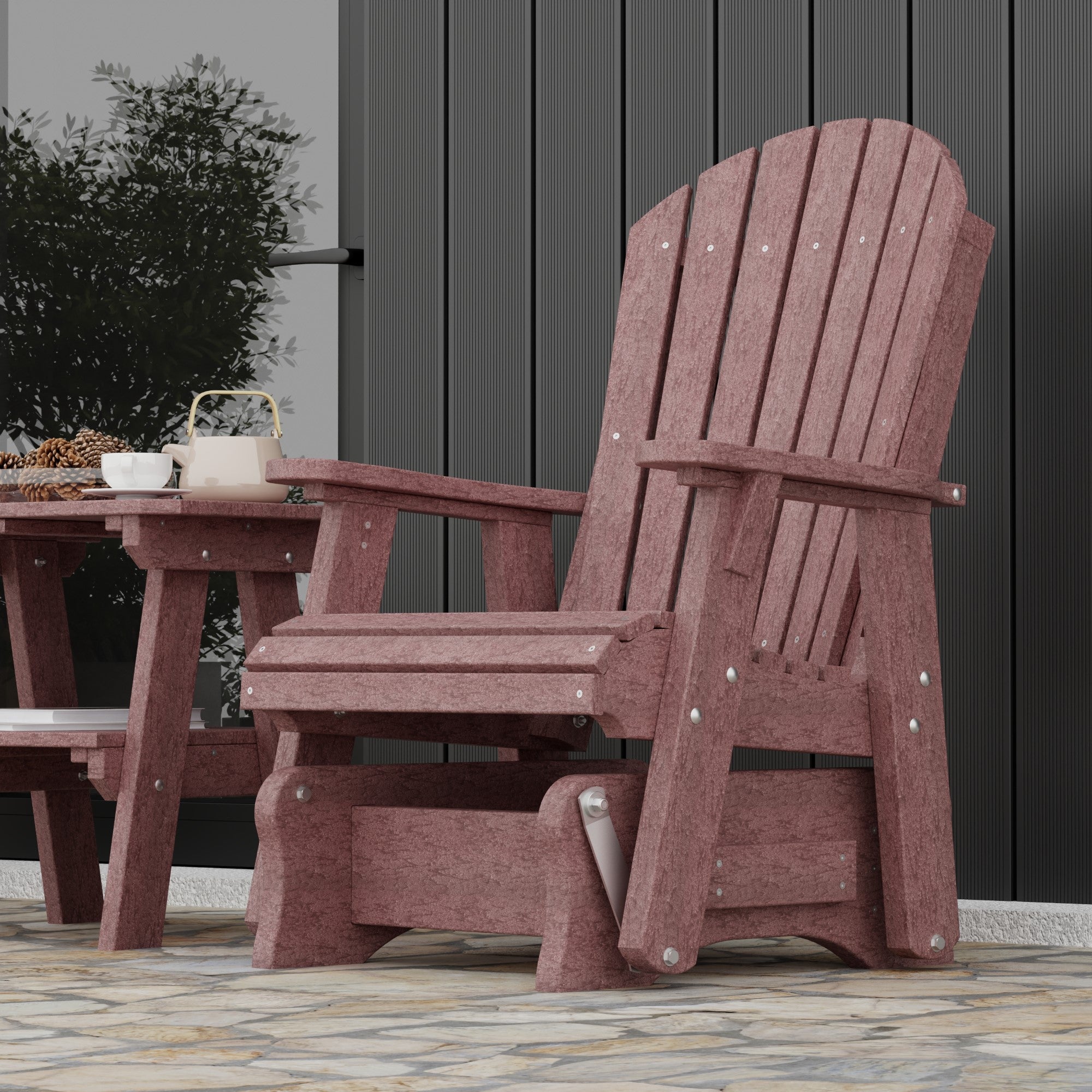 Heritage Single Glider Rocking Chair - Classic Wooden Nursery Glider for Baby Room, Breastfeeding & Relaxation - Perfect for Nurseries, Bedrooms & Living Rooms