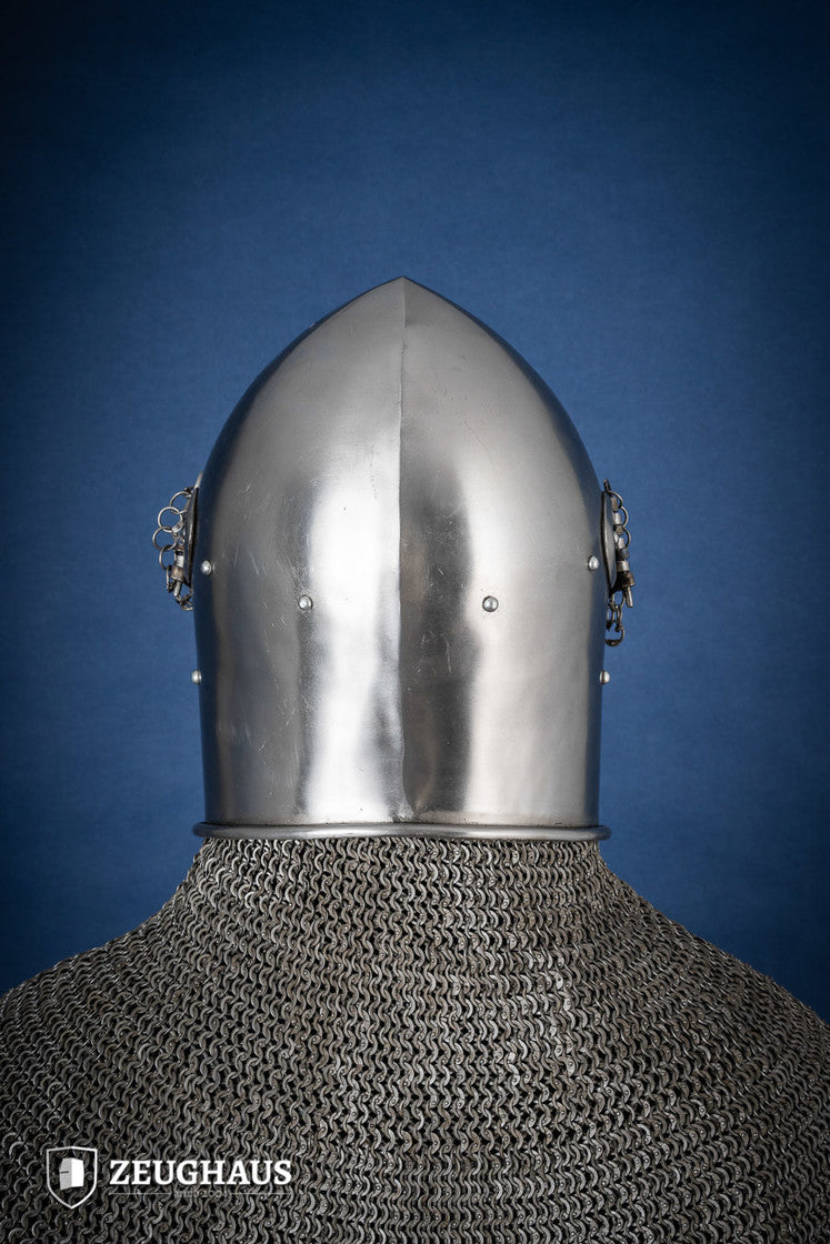 Bascinet Avenger 1.6mm Polished Medieval Helmet - Authentic Knight Armor for LARP, Cosplay & Historical Reenactment
