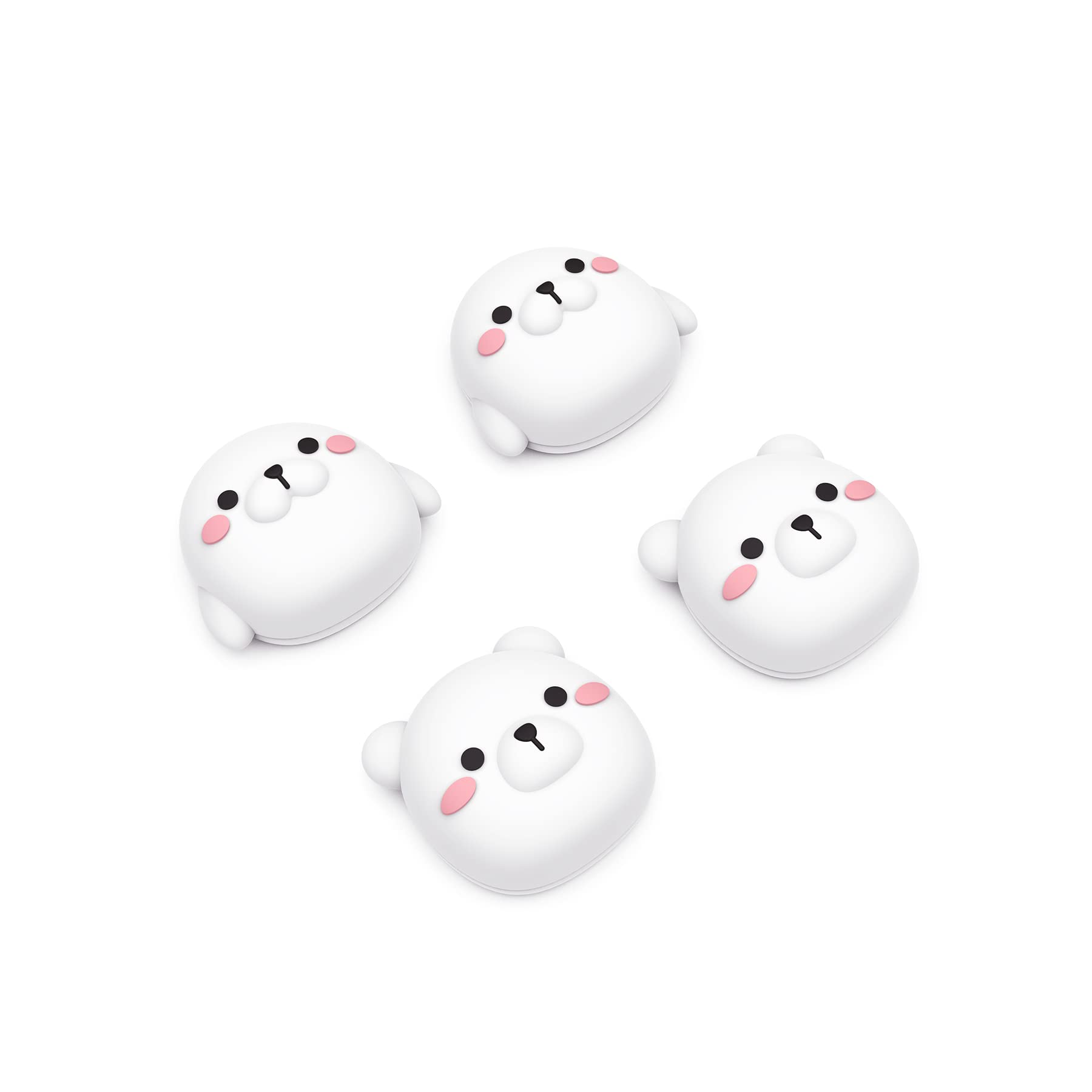 PlayVital Joystick Caps for PS5, PS4, Xbox Series X/S, Xbox One & Switch Pro Controller - Ice Bear & Baby Seal Design - Protective Thumbstick Grips for Enhanced Gaming Comfort - Perfect for Long Gaming Sessions, Competitive Play & Controller Protection