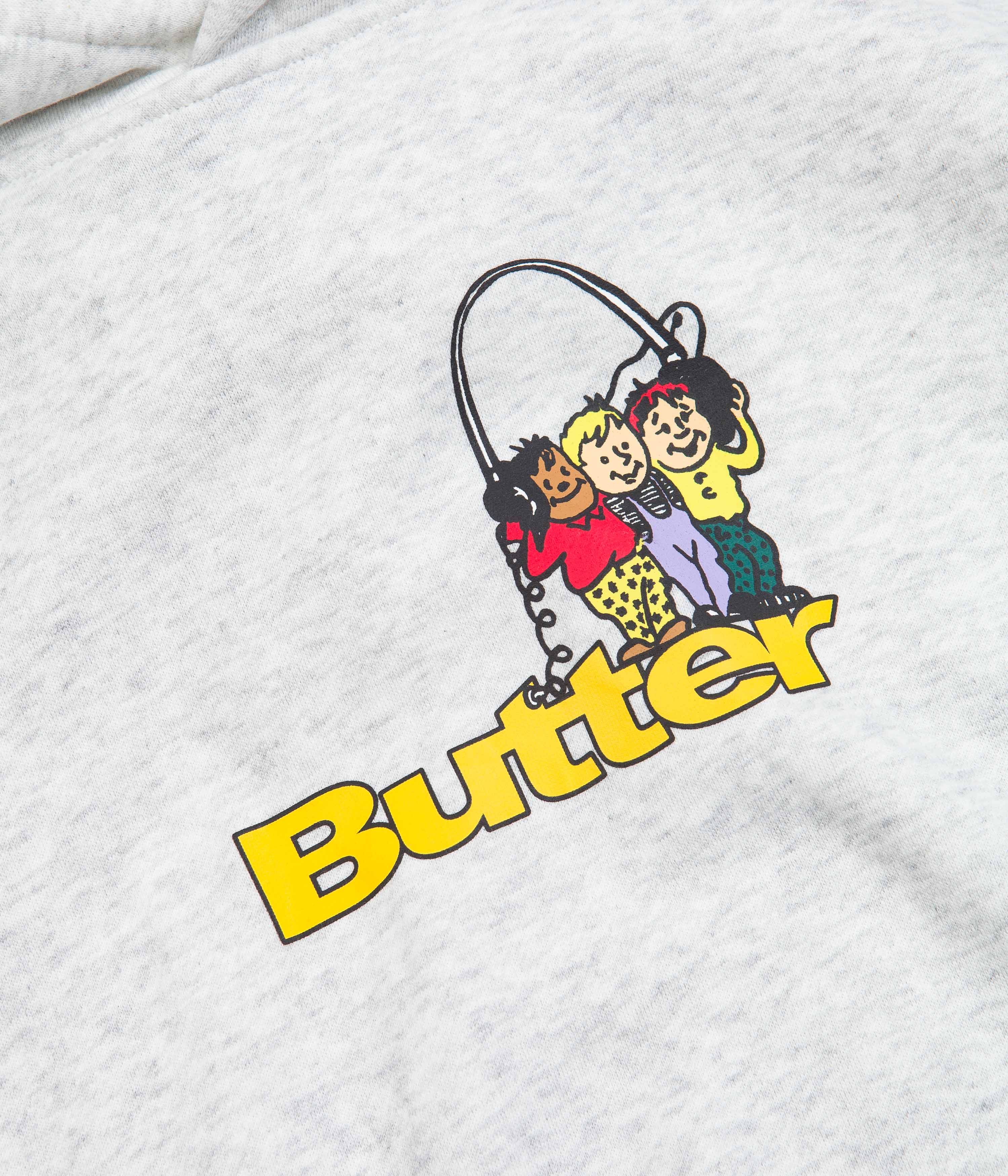 Butter Goods Logo Hoodie with Headphones Design - Ash Grey | Stylish Streetwear for Music Lovers & Urban Fashion