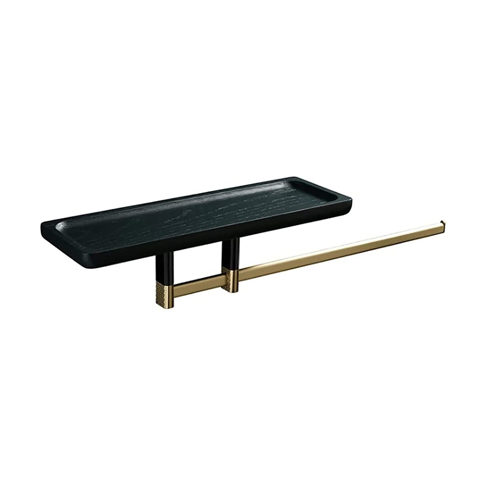 Lincheer Solid Wood Golden Towel Rack - Rustic Copper Bathroom & Kitchen Towel Holder Bar - Wall Mounted Shelf for Hand & Bath Towels - Perfect for Modern Farmhouse, Spa, and Luxury Home Decor