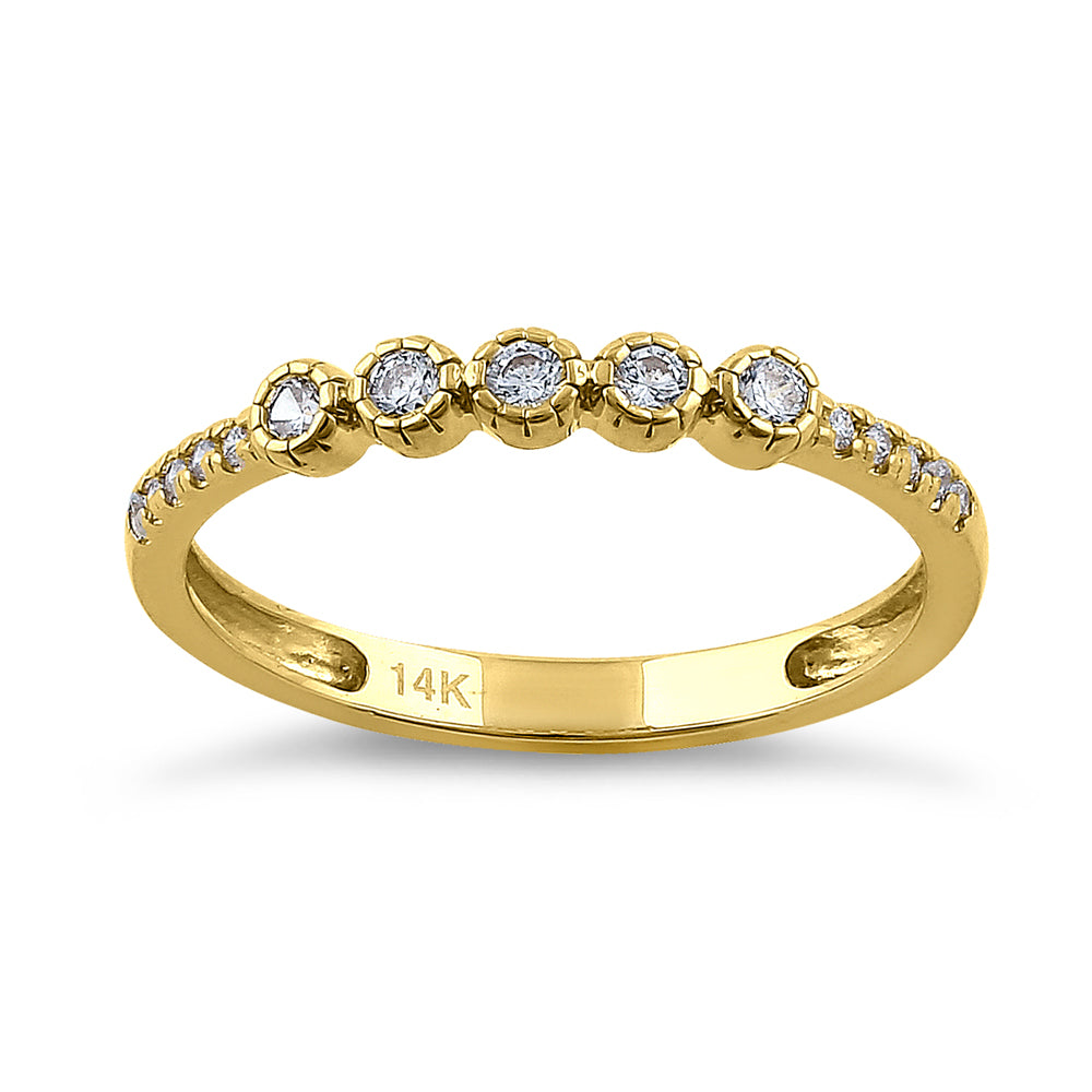 14K Yellow Gold Round Diamond Ring - 0.30 ct Solitaire Engagement Ring for Women, Wedding Band, Anniversary Gift, Promise Ring, Everyday Jewelry