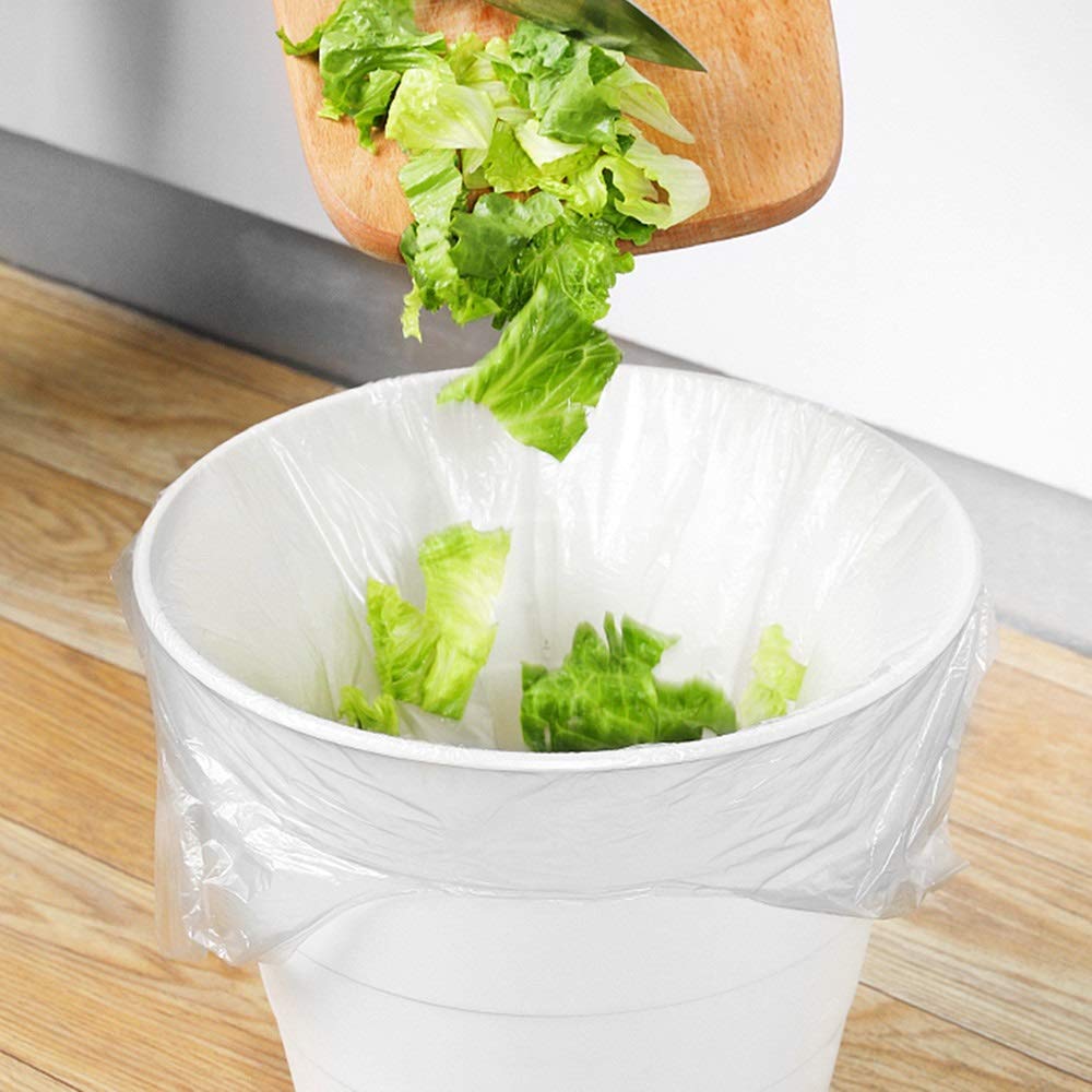 Premium Trash Bags - Heavy Duty Disposable Garbage Bags for Kitchen, Dorm & Office | 5 Rolls Gold Vest-Style Can Liners | Leakproof & Odor Control for Waste Bins, Trash Cans & Recycling Stations