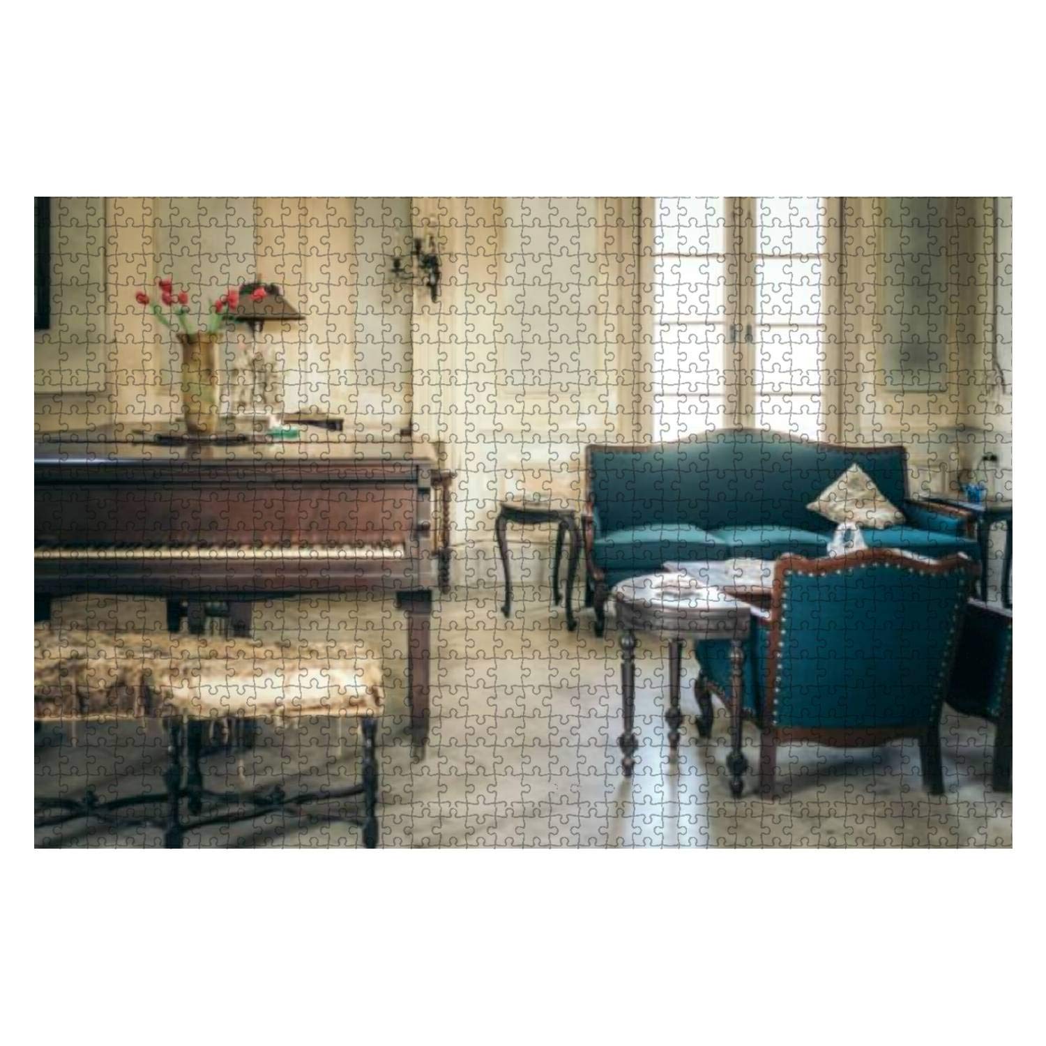 Colonial Villa Havana 1000-Piece Wooden Puzzle - Educational DIY Gift for Adults & Kids | Home Decor & Stress Relief