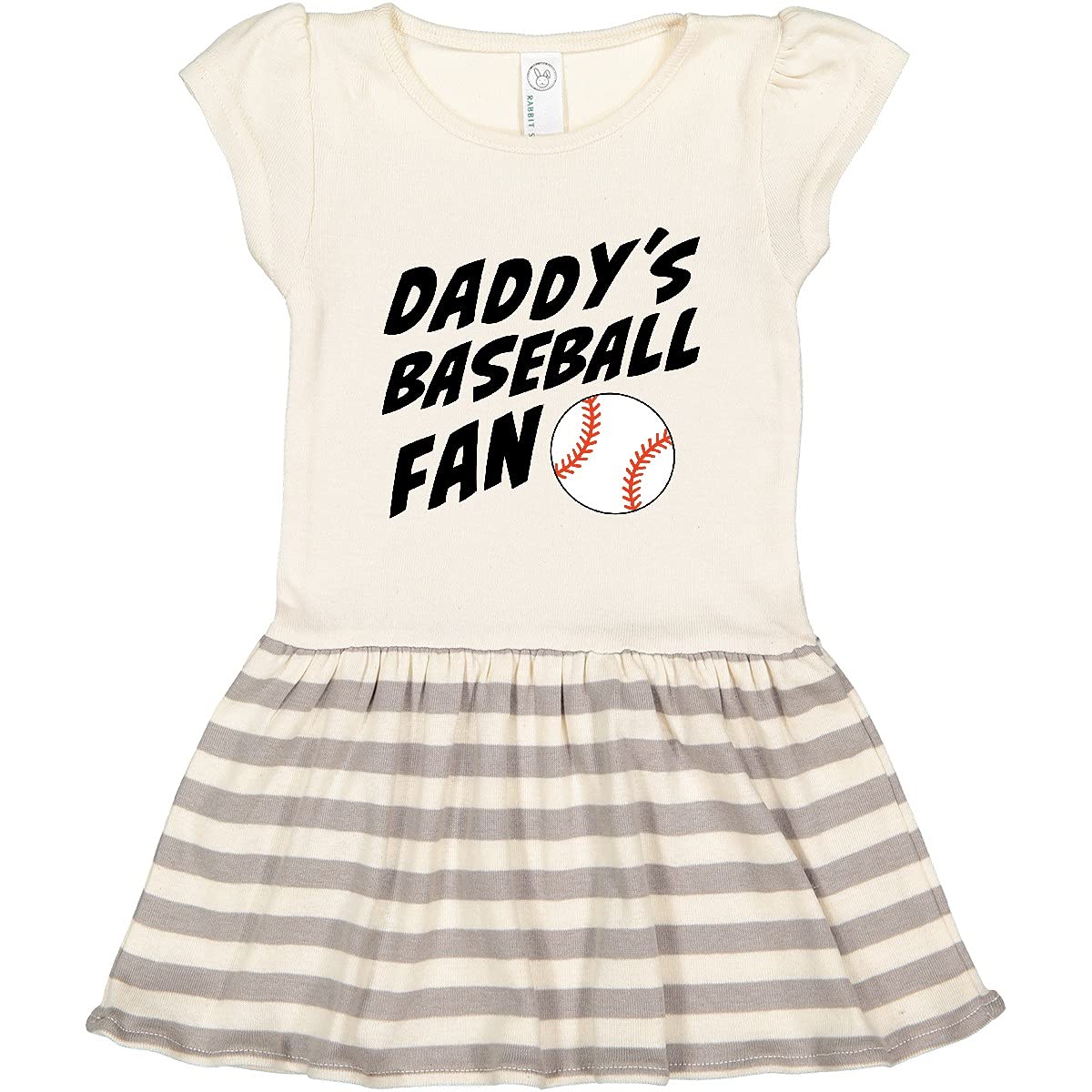 Inktastic Daddy's Baseball Fan Toddler Dress - Cute Baseball-Themed Outfit for Baby Girls & Boys - Perfect for Game Day, Family Photos & Playdates