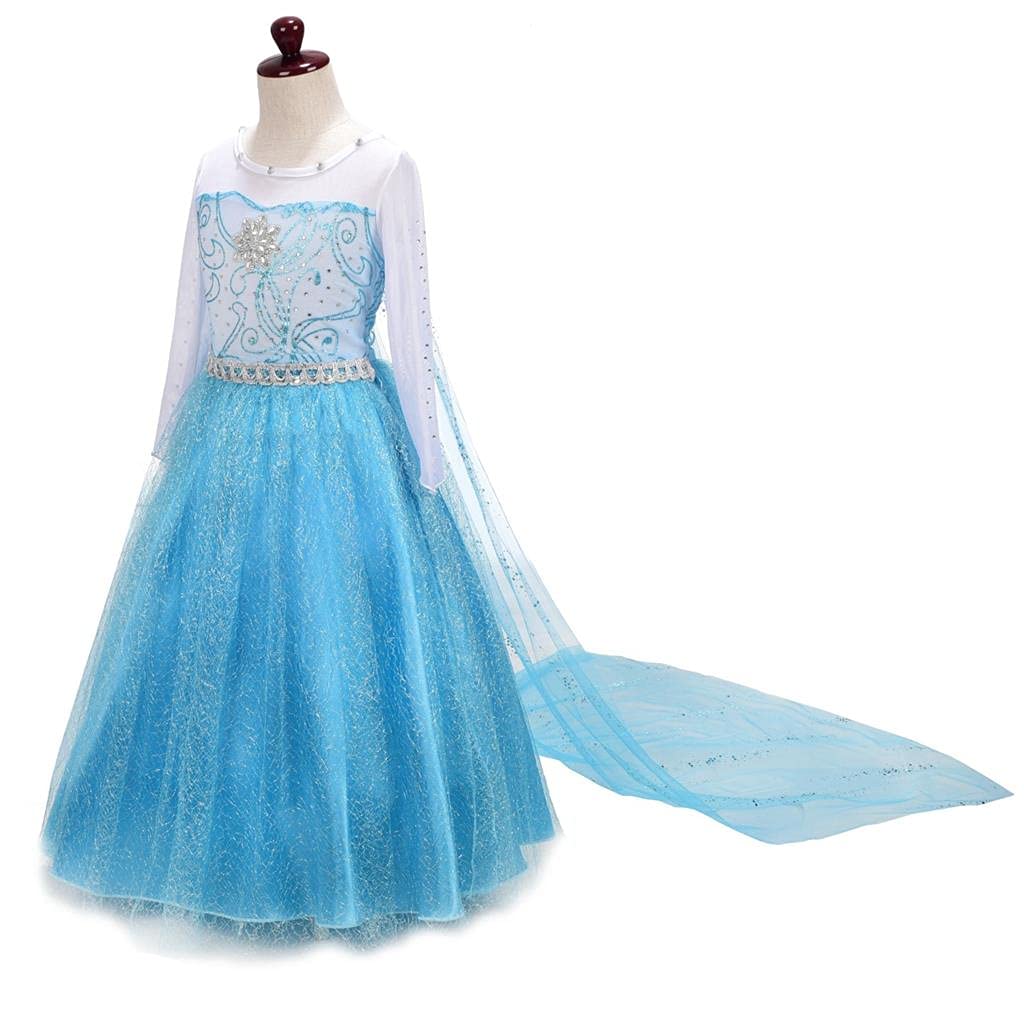 Toddler Girls' Ice Princess Dress Costume - Elegant Daisy Design for Birthday, Halloween & Christmas Parties | Perfect for Fancy Dress, Pageants & Special Occasions