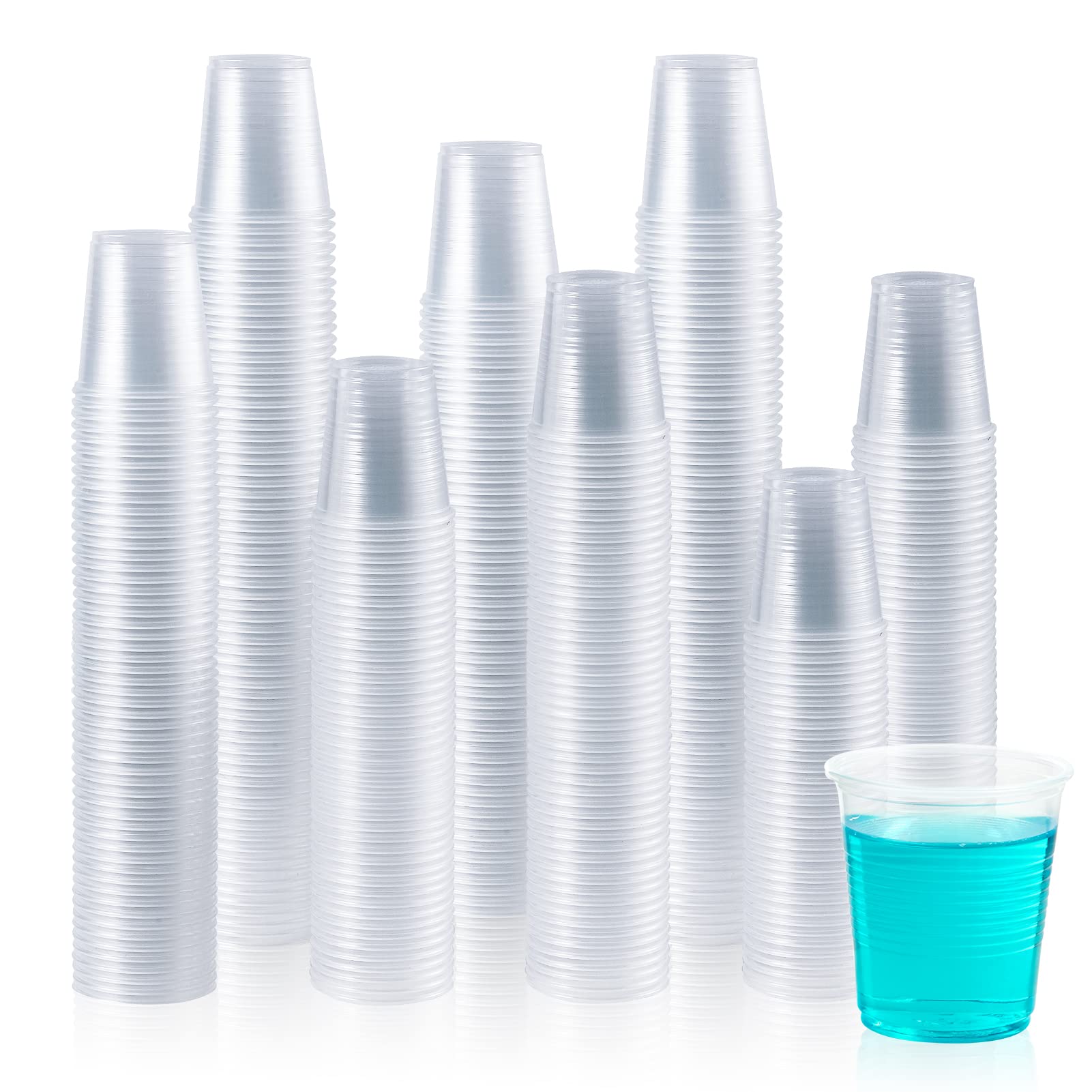 2000 Pack 3 oz Clear Plastic Disposable Cups - Small Drinking Cups for Parties, Mouthwash, Tasting & Sampling - Perfect for Dental Offices, Restaurants, Events & Home Use