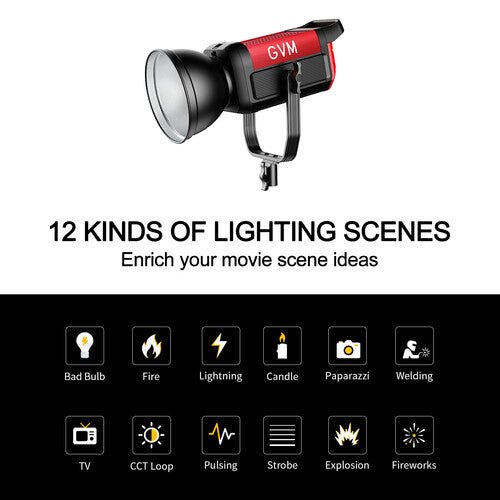 GVM Pro SD300B 300W Bi-Color LED Monolight - Professional Studio Lighting for Photography & Videography - Perfect for Portraits, Product Shoots, YouTube Videos and Live Streaming