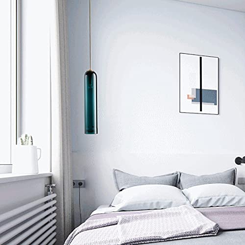 Modern LED Chandelier Pendant Light - Nordic Glass Hanging Fixture for Living Room, Bedroom & Dining Room - Creative Suspension Lighting - Matte White Finish - Energy Efficient Indoor Ceiling Lamp