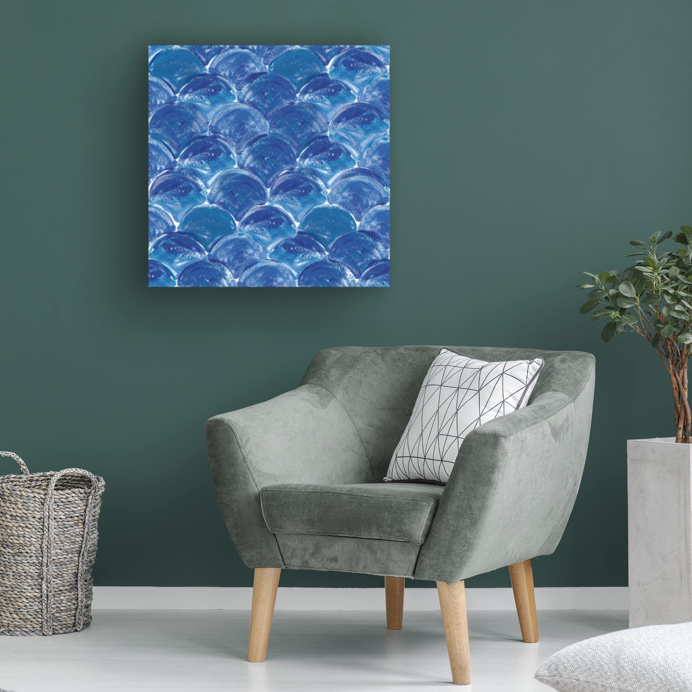 Chris Paschke 'Eucalyptus Branch IV' Canvas Wall Art Print - Modern Botanical Home Decor for Living Room, Bedroom & Office