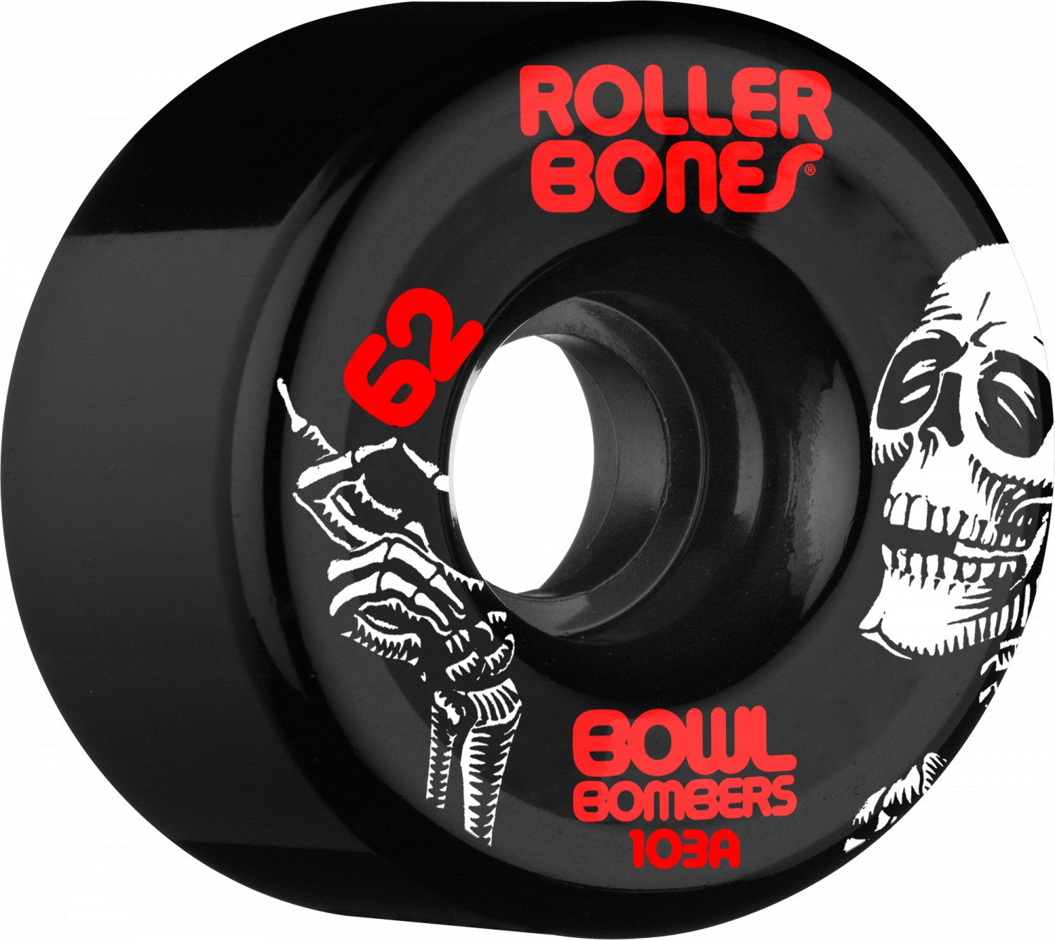 Rollerbones Bowl Bombers Wheels 62mm 103A Hardness - 8 Pack for Aggressive Skating & Bowl Riding - Perfect for Skate Parks, Street Skating & Roller Derby