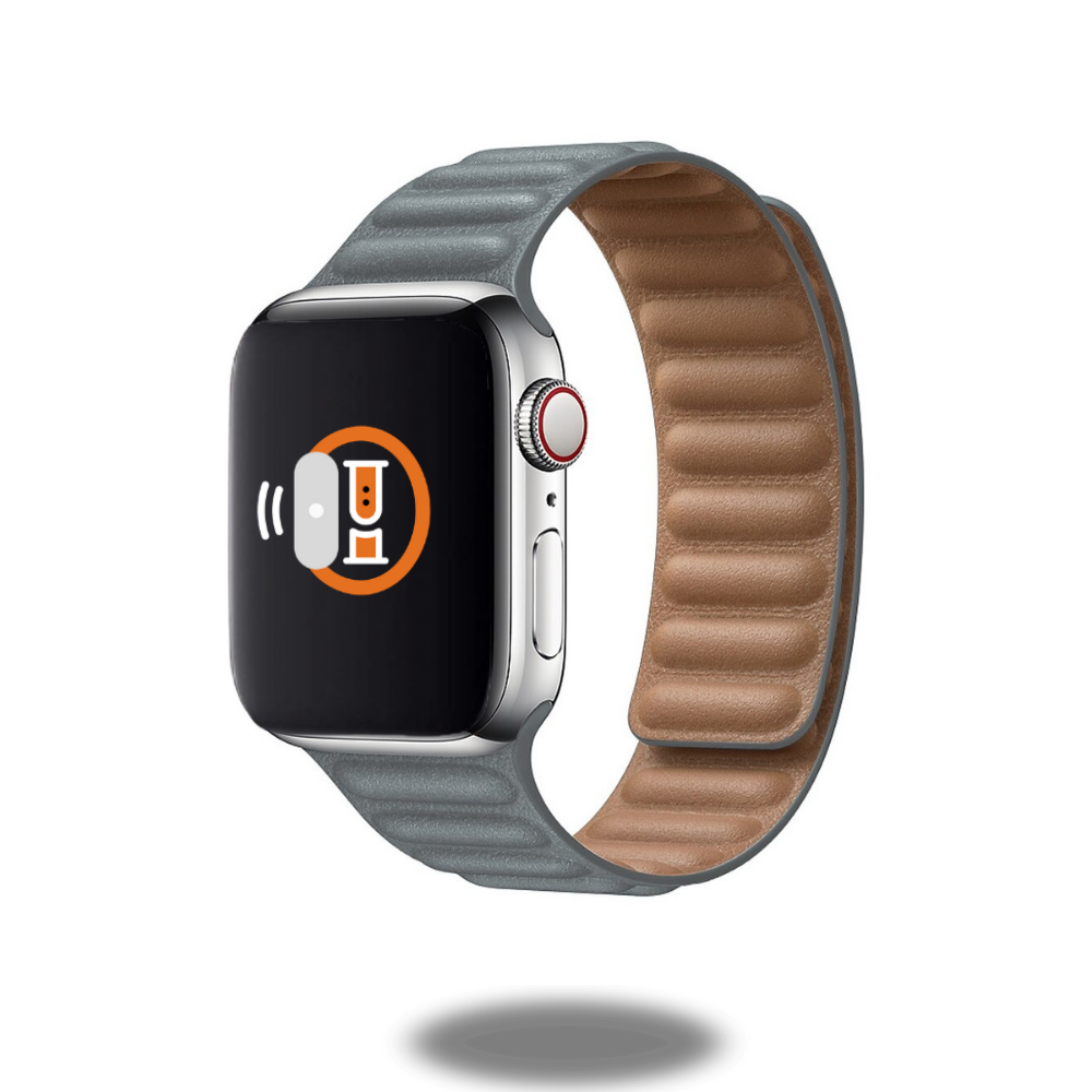 Two-Tone Leather Link Band Watch Strap - Durable & Stylish Replacement Bracelet for Apple Watch, Fitbit & More | Perfect for Work, Gym & Everyday Wear