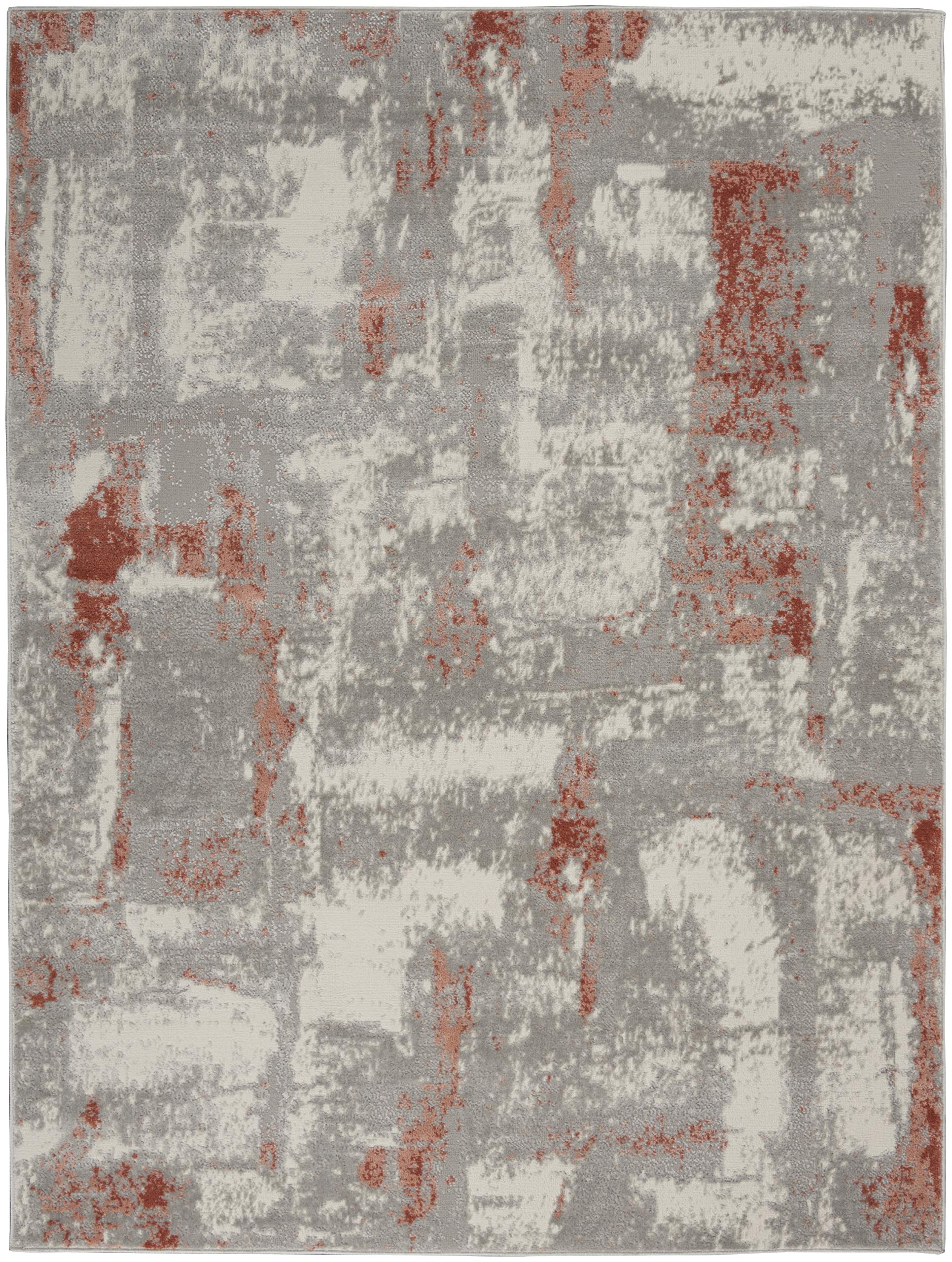 Nourison Elation Abstract Grey 8x10 Area Rug - Easy Cleaning, Non-Shedding, Stain Resistant for Living Room, Bedroom, Dining Room & Kitchen | Soft Modern Floor Covering for Home Decor