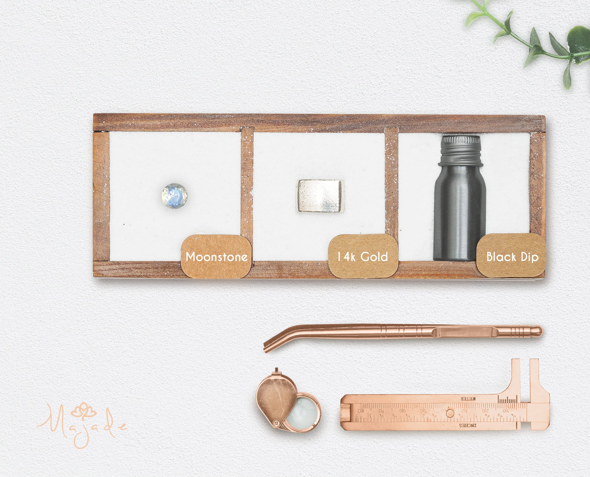 Moonstone Charm Necklace - Dainty Minimalist June Birthstone Pendant - Delicate Circle Black Gold Jewelry for Women - Perfect Gift for Birthday, Anniversary & Everyday Wear