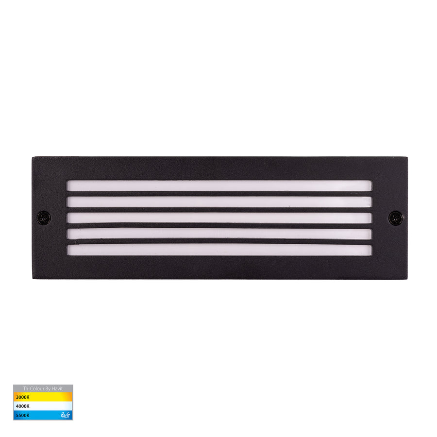 Ardam 12V 6W 3CCT LED IP65 Waterproof Surface Mounted Step Light - Black | Outdoor Stair Lighting for Patio, Deck, Garden & Walkway Safety