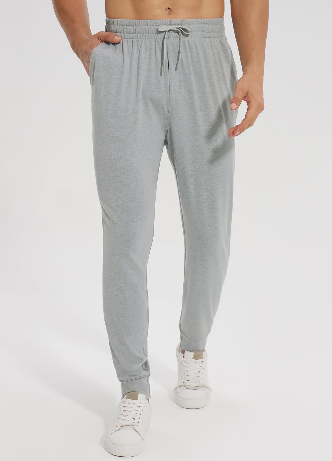 Baleaf Men's Sweatpants with Zipper Pockets - Ultra Soft Tapered Joggers for Running, Workout & Gym - Comfortable Athletic Pants for Casual Wear & Lounge