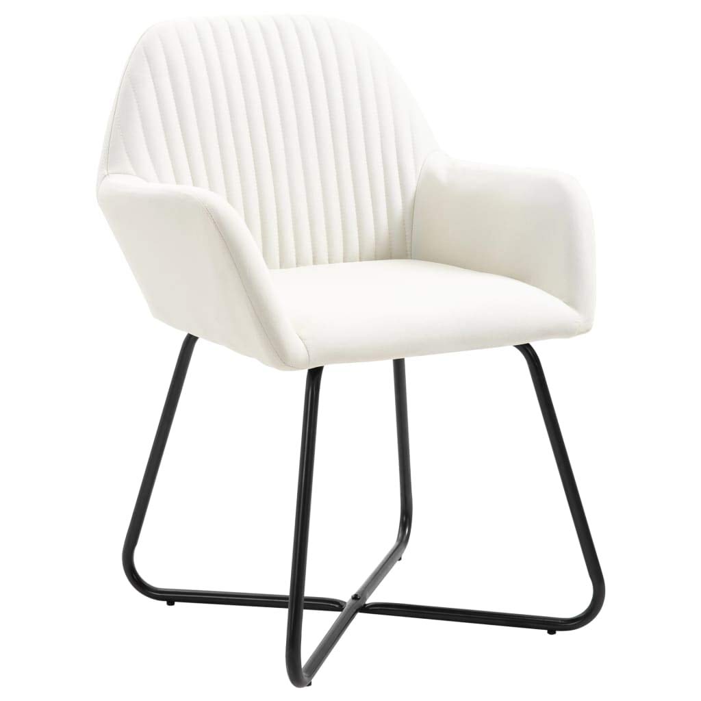 2-Piece Cream Fabric Patio Dining Chairs Set - Waterproof Outdoor Chairs for Garden, Yard, Lawn - Perfect for Backyard BBQs, Poolside Relaxation & Outdoor Entertaining