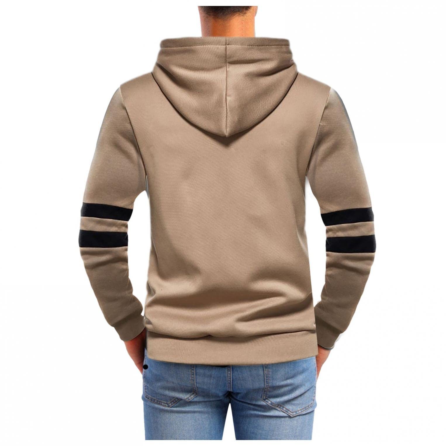 Men's Color Block Fleece Hoodie Pullover - Long Sleeve Sweatshirt with Pocket | Casual Wear, Street Style & Outdoor Activities
