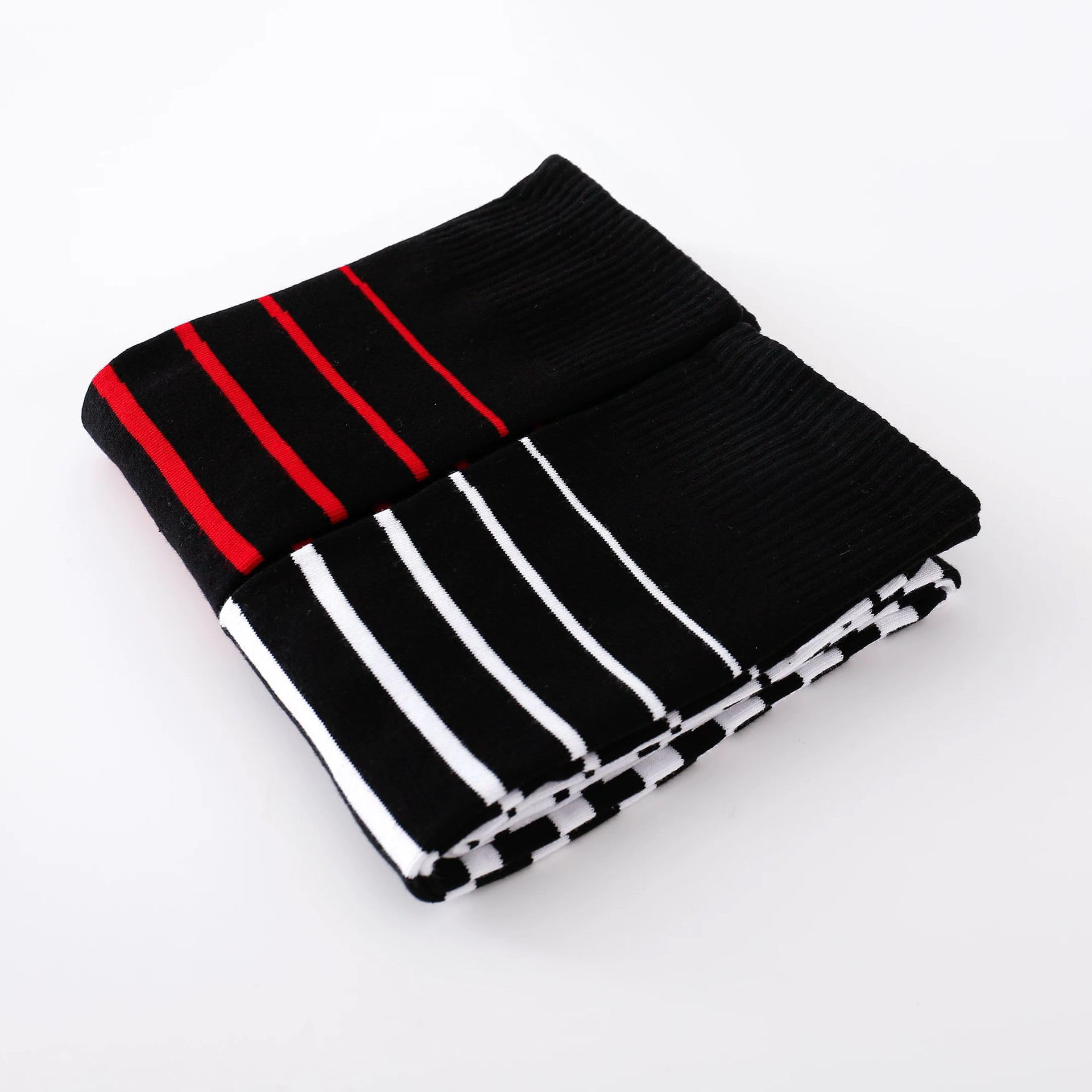 Kayhoma Extra Long Gradient Zebra Stripe Thigh High Socks - Over The Knee Socks for Women, Fashionable & Comfortable, Perfect for Cosplay, Halloween Costumes & Winter Outfits