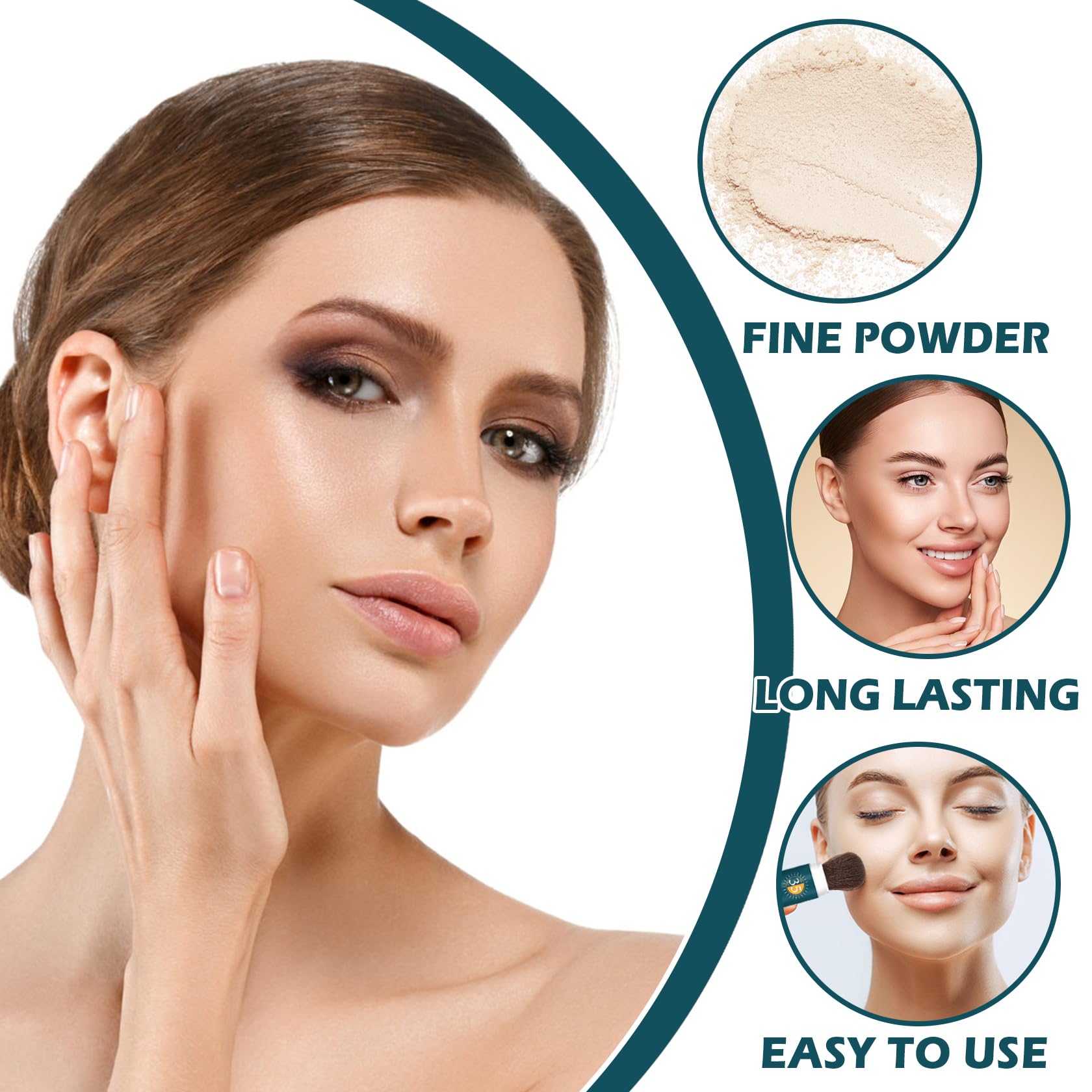 Natural Mineral Sunscreen Powder SPF for Face - Oil Control, Long Lasting & Breathable | Translucent Setting Powder for Makeup | Perfect for Outdoor Activities, Beach & Daily Sun Protection