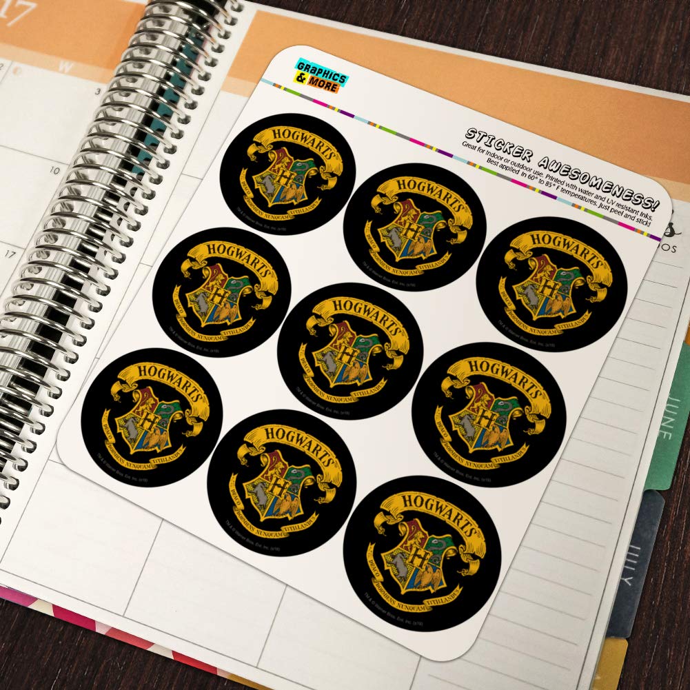 Harry Potter Illustrated Hogwarts Crest Planner - 2024 Calendar, Scrapbooking & Crafting Stickers Set for Journaling, Bullet Journals, DIY Projects (Gryffindor, Slytherin, Hufflepuff, Ravenclaw House Themes) - Perfect for Potterhead Gifts, School Supplies & Creative Stationery