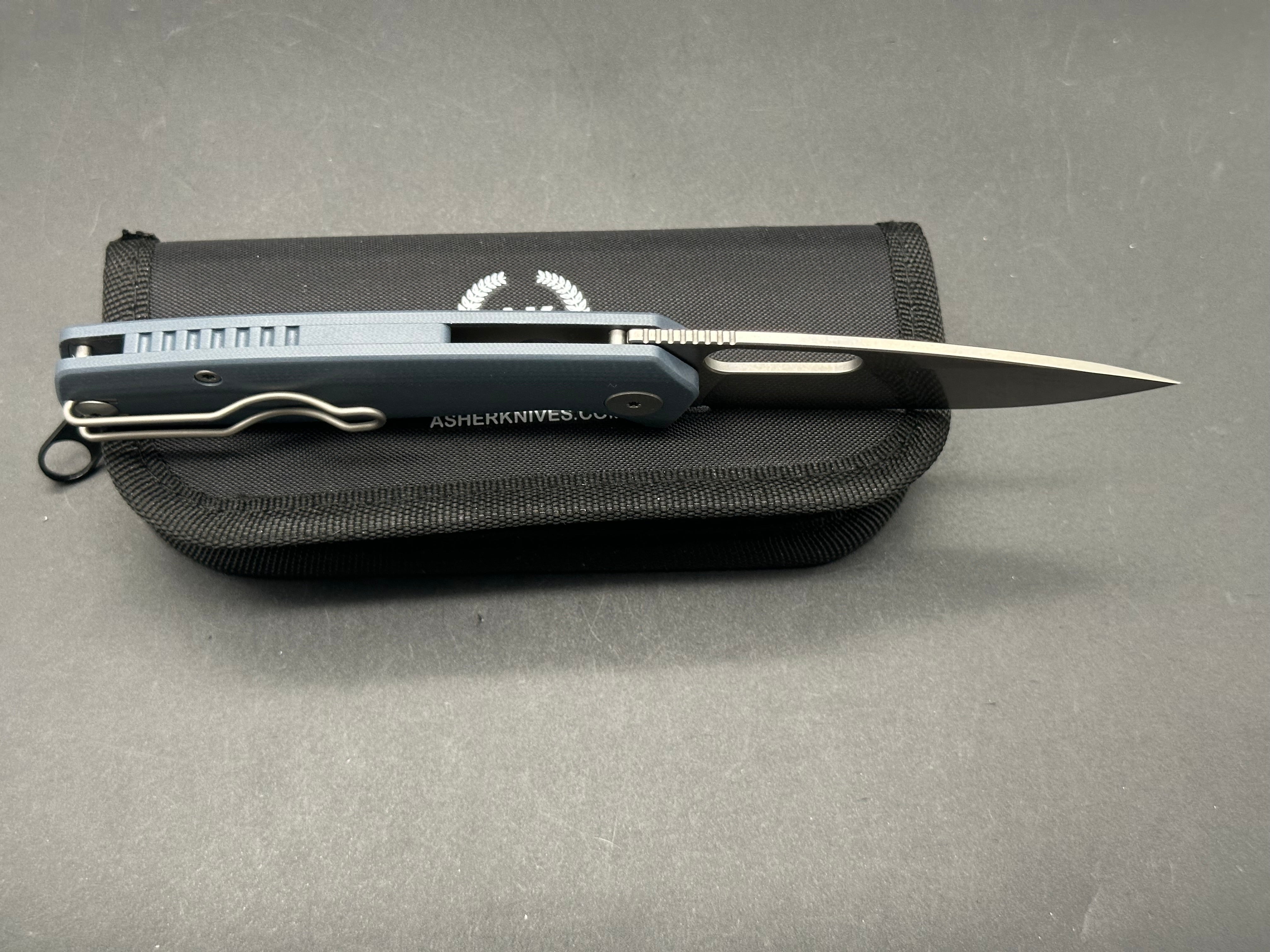 Asher Spiro G10 Folding Knife - 3.2