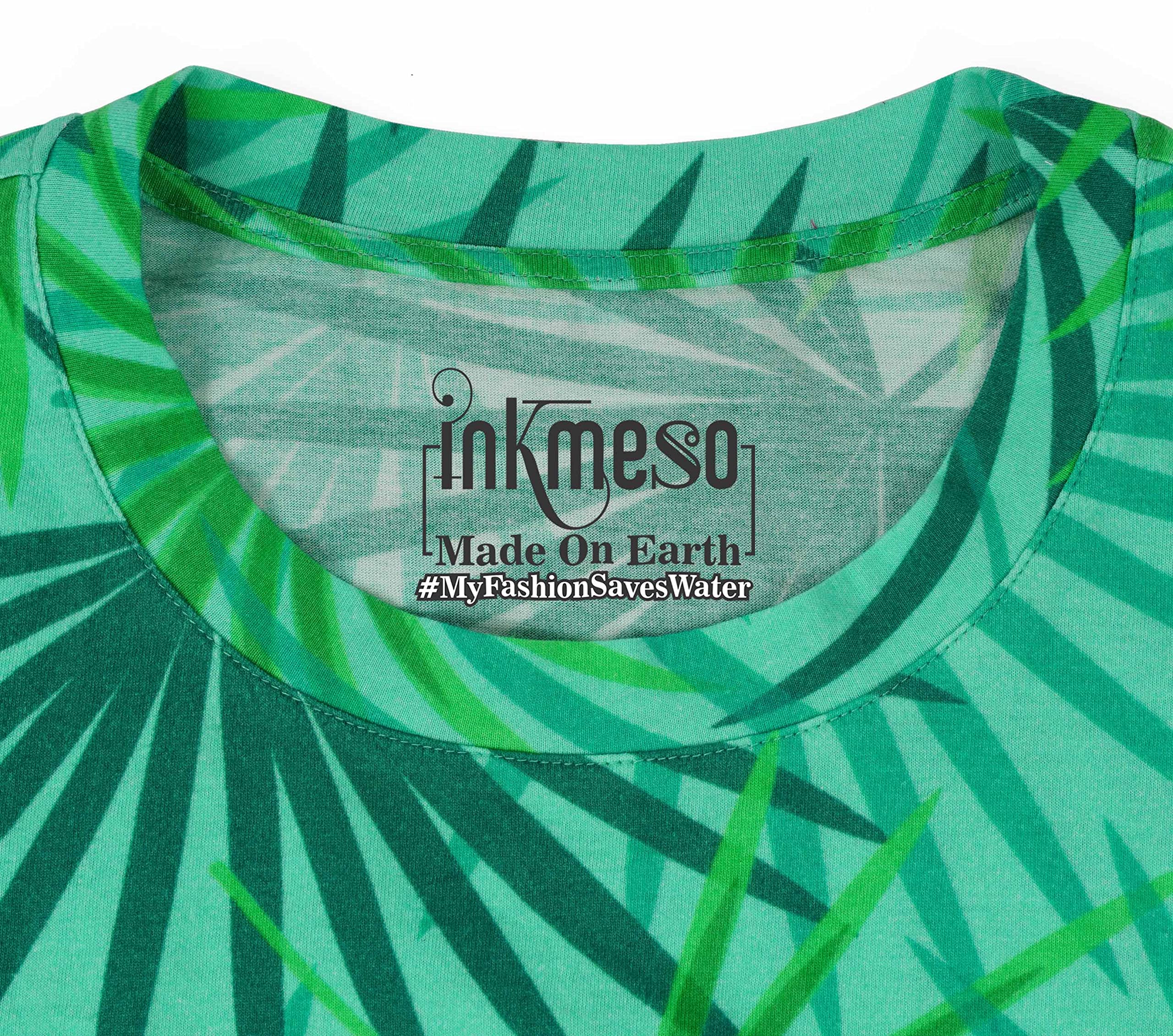 **Inkmeso Men's Half Sleeve T-Shirt - Loose Fit Casual Printed Tee for Beach, Holiday & Everyday Wear - Comfortable Summer Shirt for Outdoor Activities**