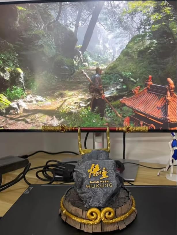 Black Myth: Xbox ONE PS5 PS4 PC Game Controller Stand - Detachable Bronzecloud Ruyi Staff Design for Steelseries Steam & More | Desktop Gaming Accessories Organizer | Perfect for Gaming Setups & Display Collections
